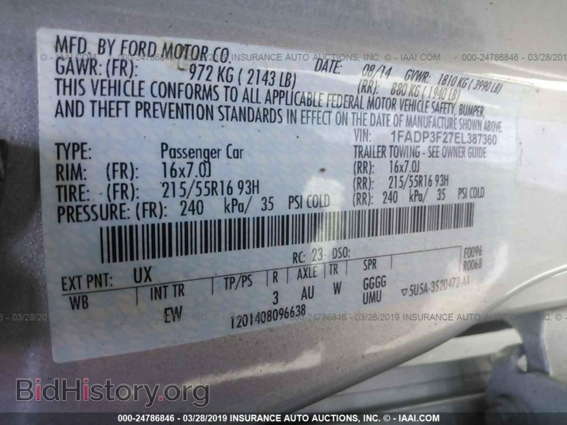 2014 FORD FOCUS - VIN: 1FADP3F27EL387360 - Photo 9