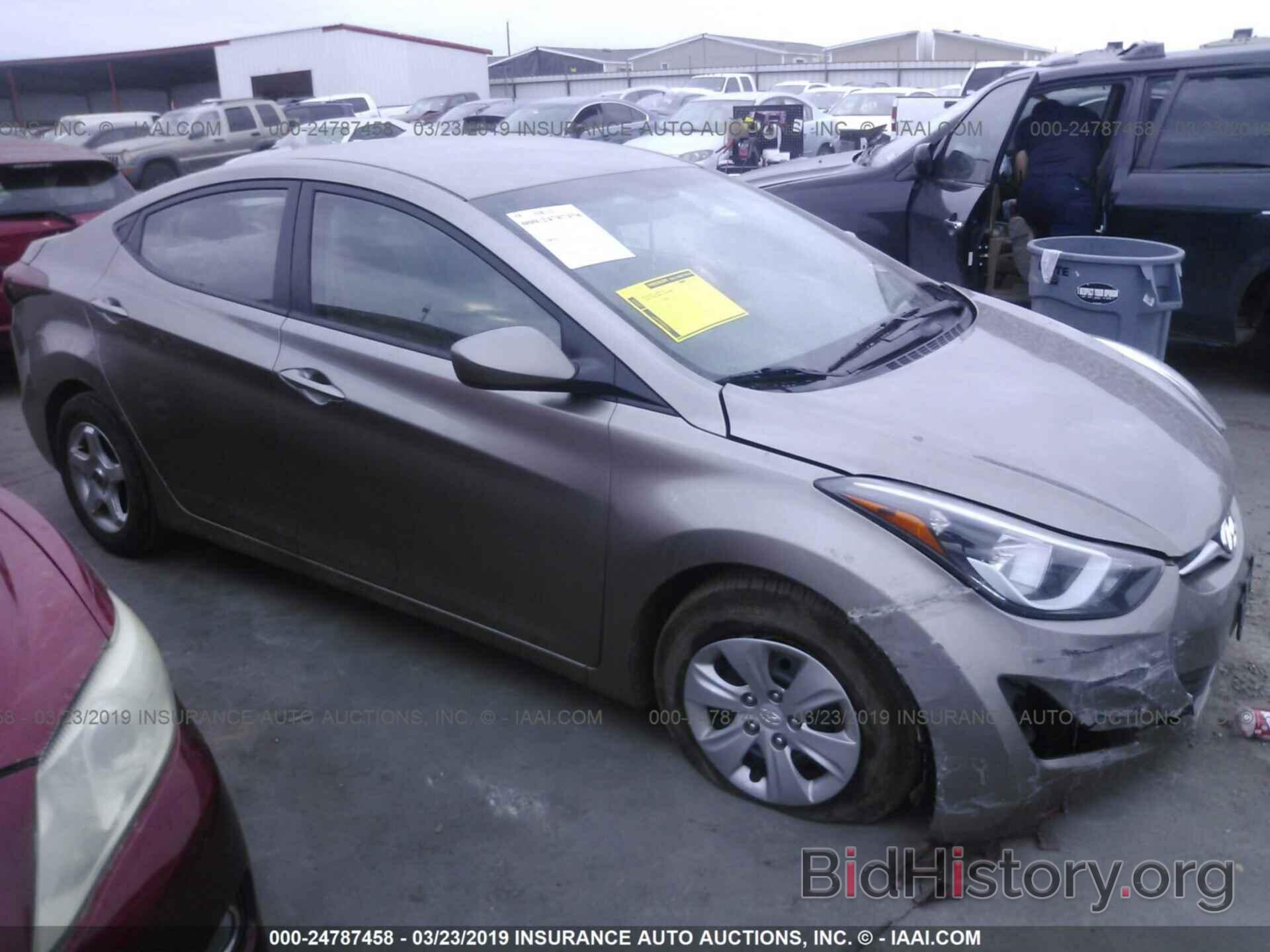 Photo 5NPDH4AE8GH709154 - HYUNDAI ELANTRA 2016