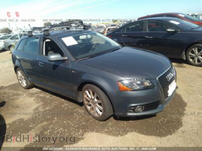 2012 Audi A3, серый — VIN WAUPFAFM3CA003239, IAAI