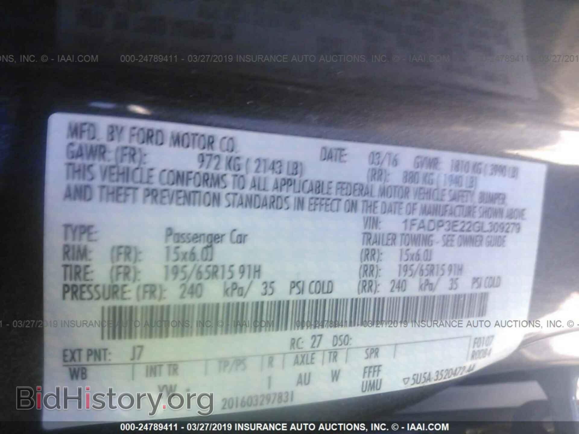 2016 FORD FOCUS - VIN: 1FADP3E22GL309279 - Photo 9