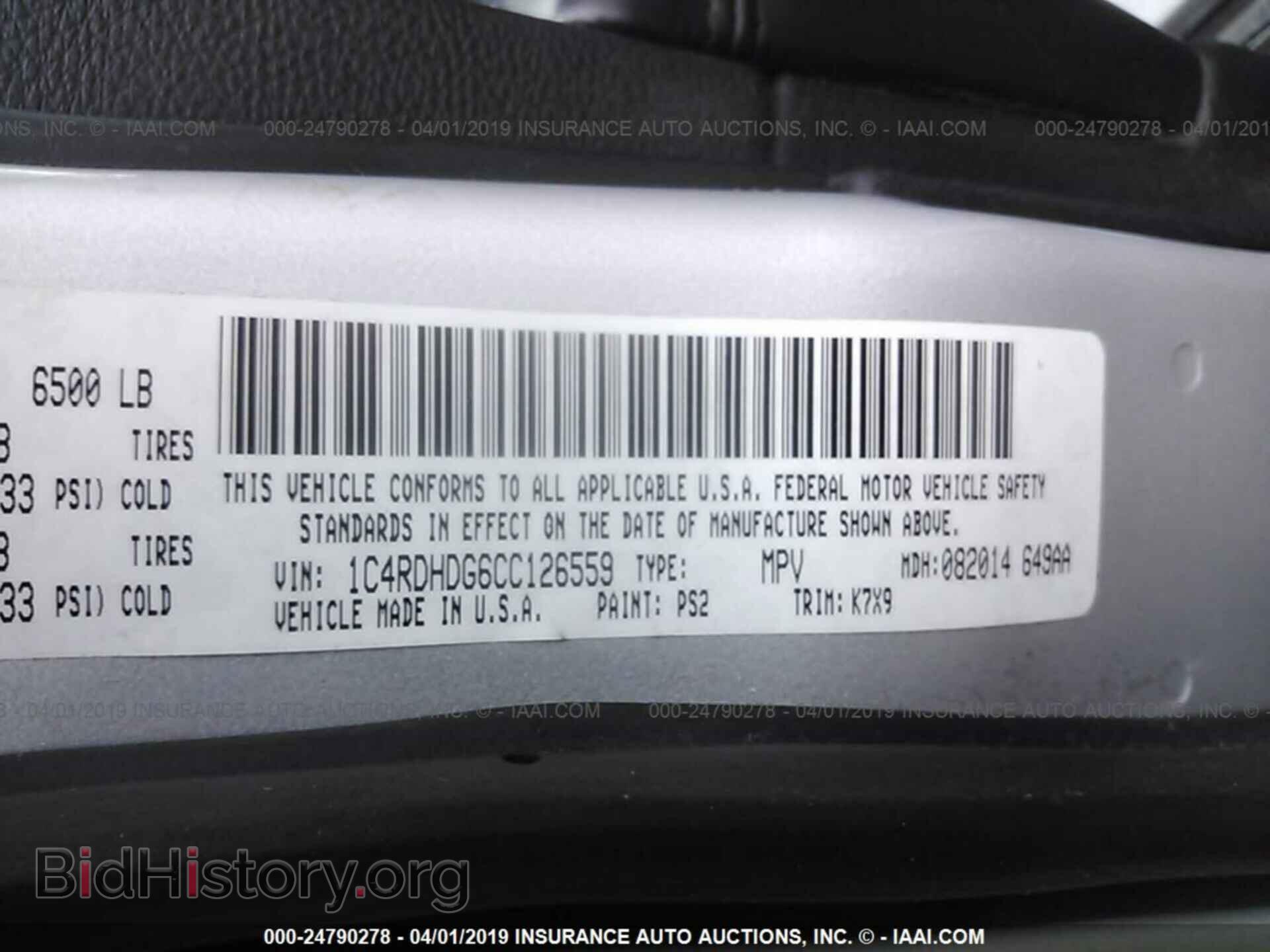 2012 DODGE DURANGO - VIN: 1C4RDHDG6CC126559 - Photo 9