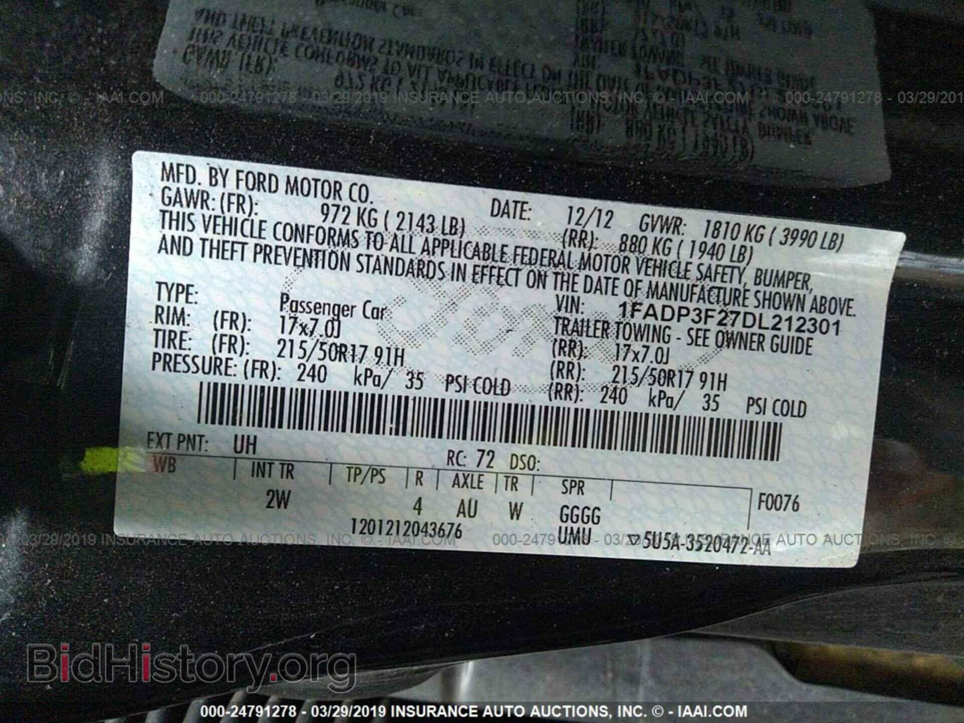 2013 FORD FOCUS - VIN: 1FADP3F27DL212301 - Photo 9
