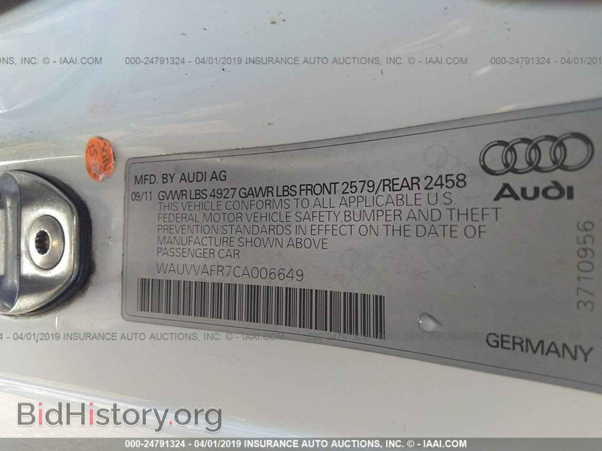 2012 AUDI S5 - VIN: WAUVVAFR7CA006649 - Photo 9