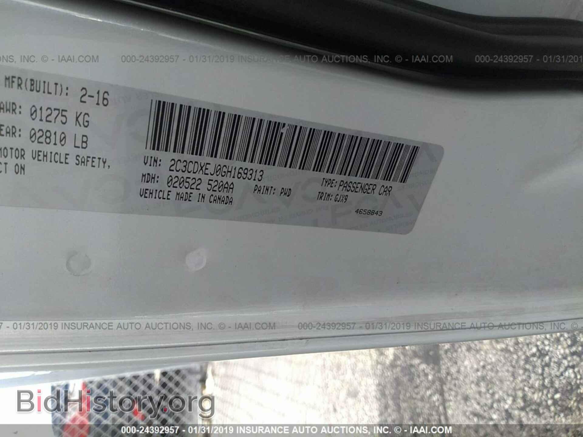 2016 DODGE CHARGER - VIN: 2C3CDXEJ0GH169313 - Фото 9