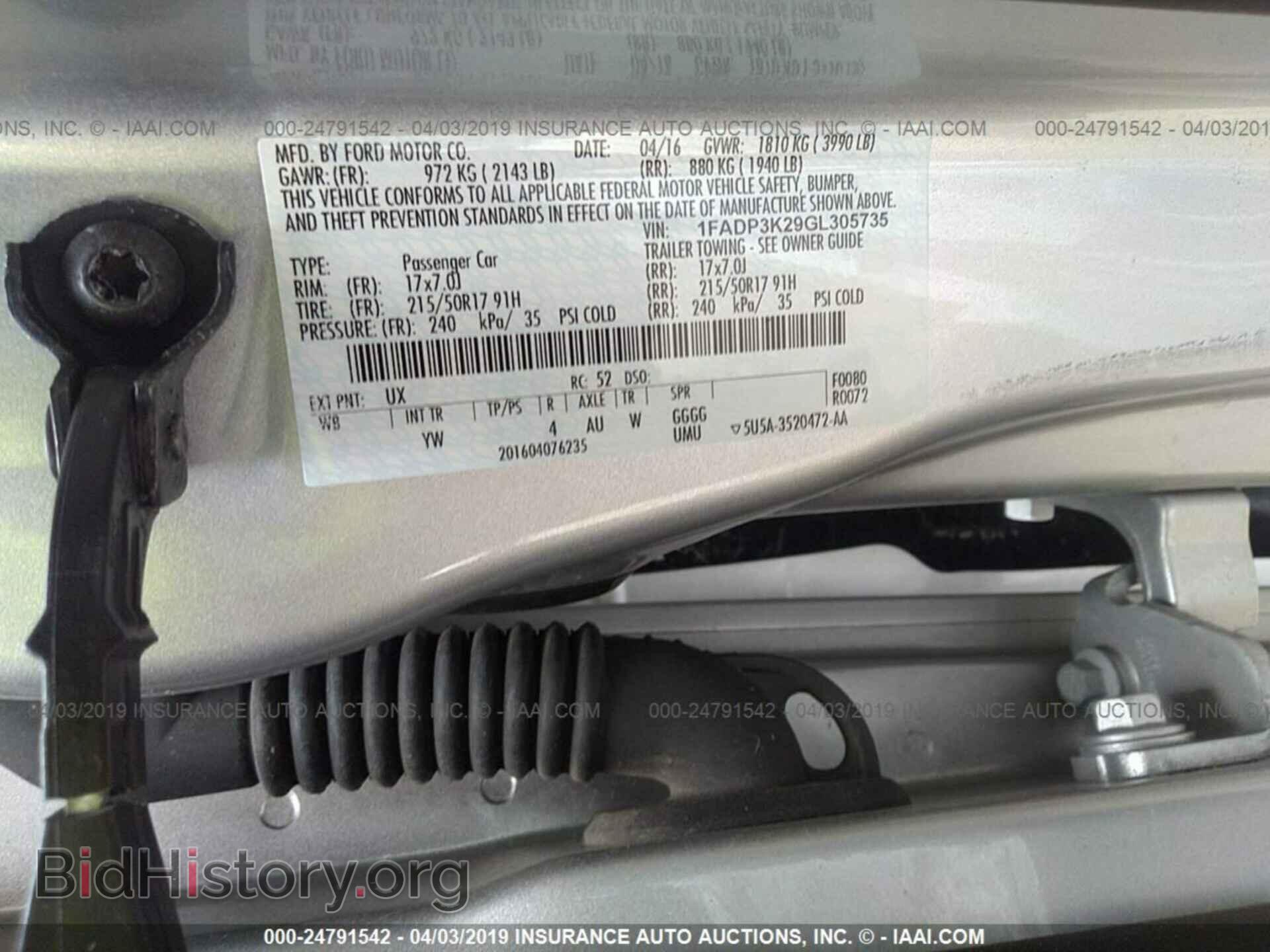 2016 FORD FOCUS - VIN: 1FADP3K29GL305735 - Photo 9