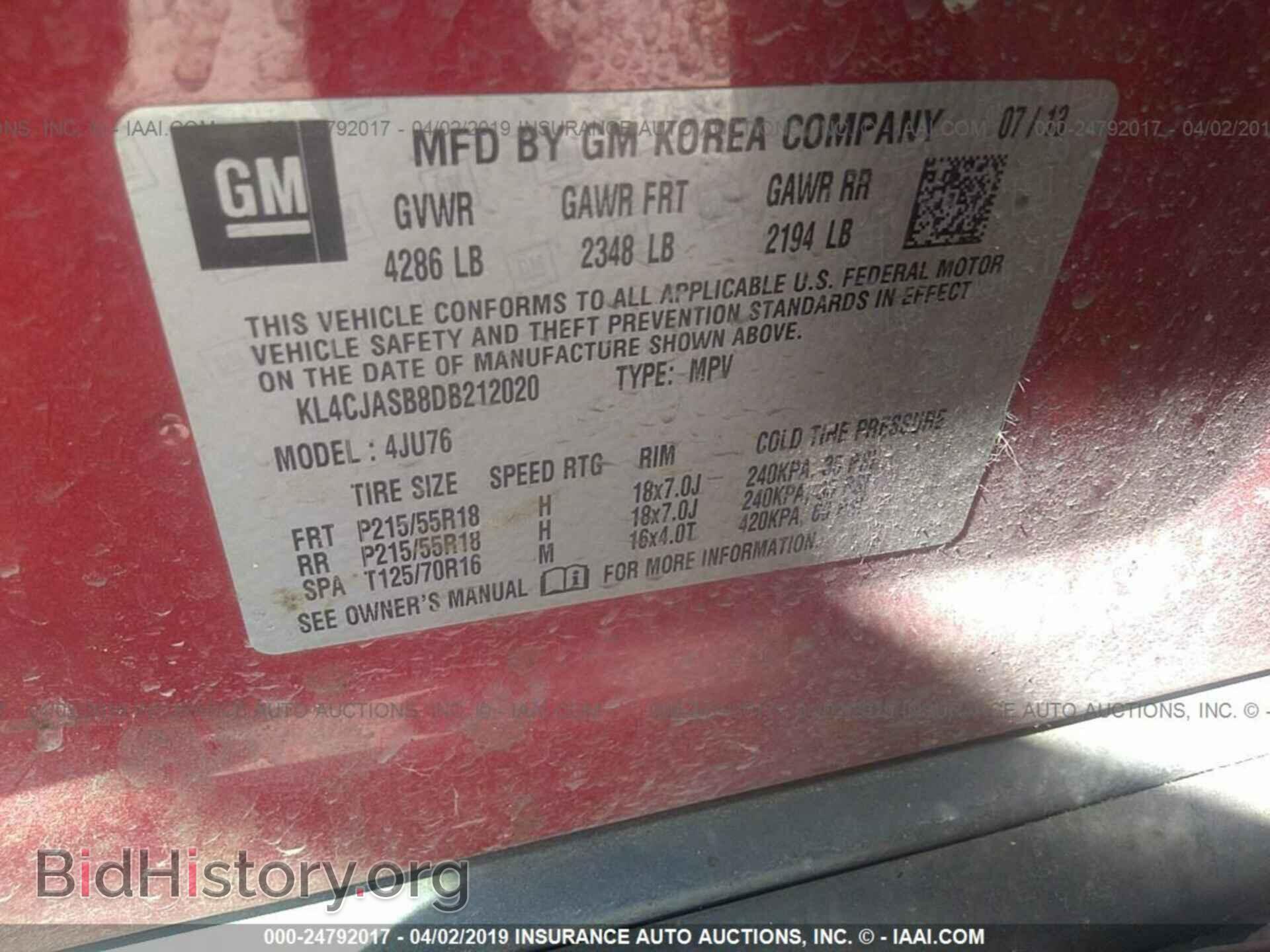 2013 BUICK ENCORE - VIN: KL4CJASB8DB212020 - Photo 9