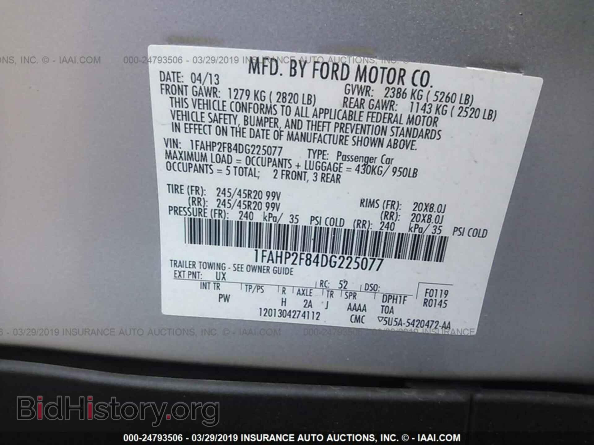 2013 FORD TAURUS - VIN: 1FAHP2F84DG225077 - Photo 9
