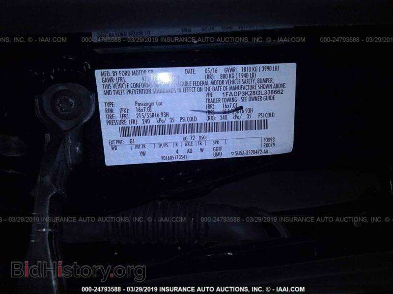 2016 Ford FOCUS (VIN 1FADP3K28GL338662) — фото 9 из 10