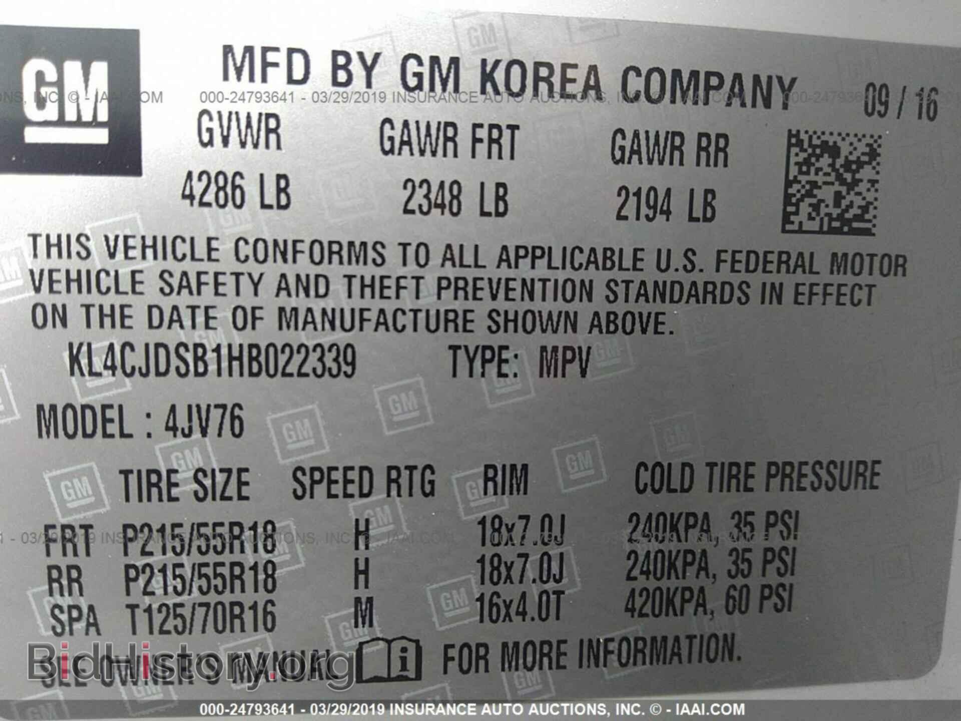 2017 BUICK ENCORE - VIN: KL4CJDSB1HB022339 - Photo 9