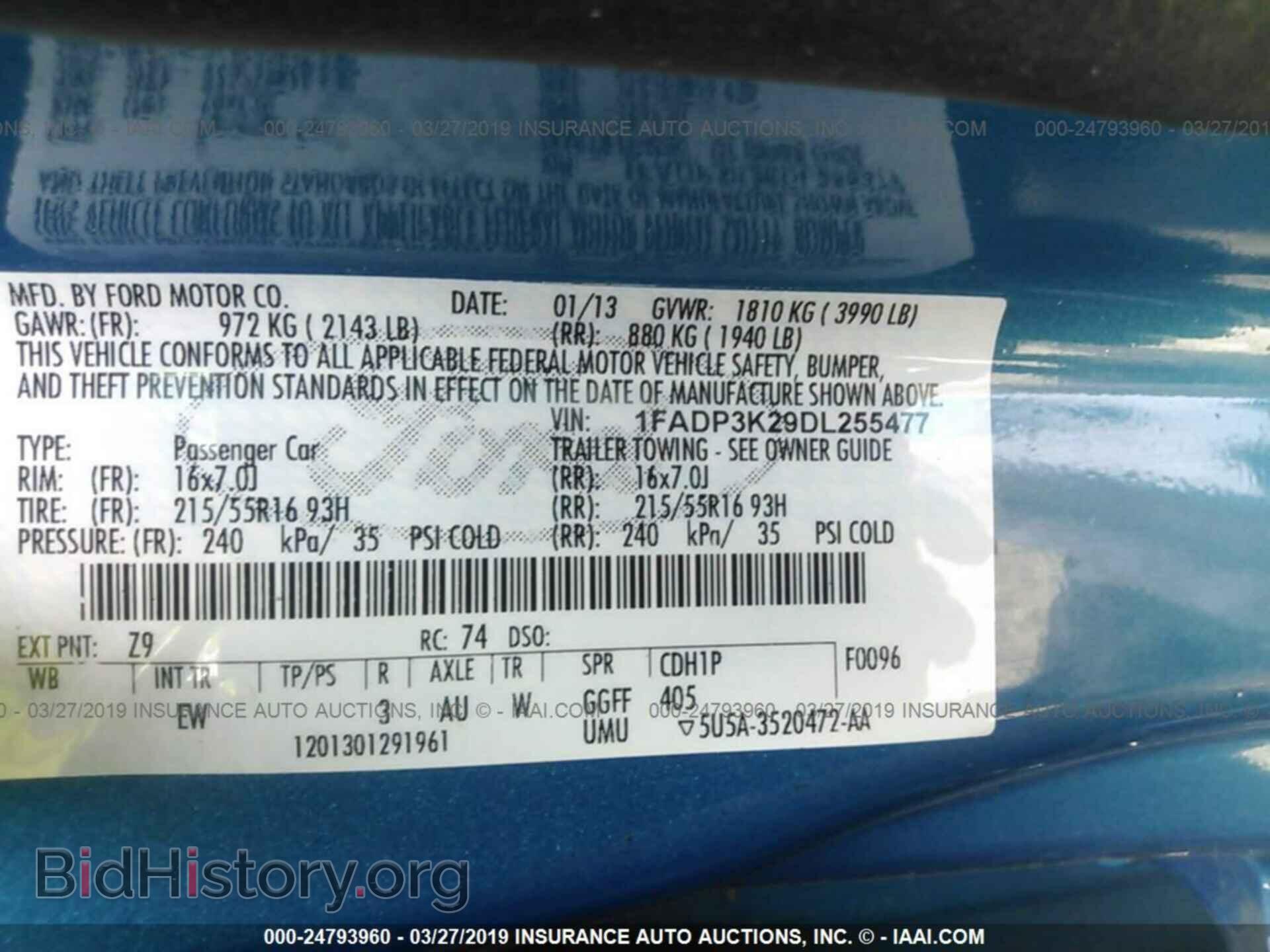 2013 FORD FOCUS - VIN: 1FADP3K29DL255477 - Photo 9