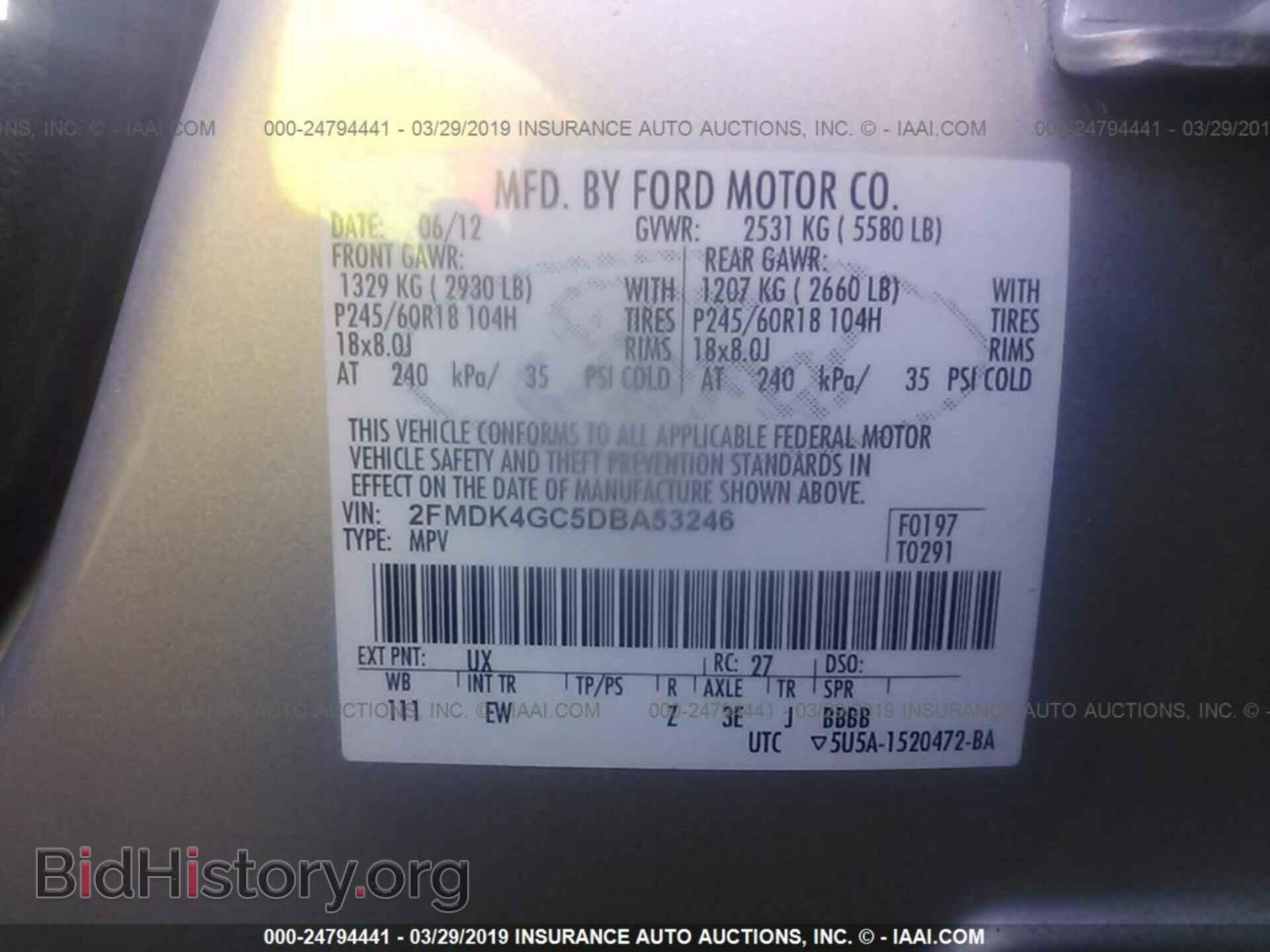 2013 FORD EDGE - VIN: 2FMDK4GC5DBA53246 - Фото 9