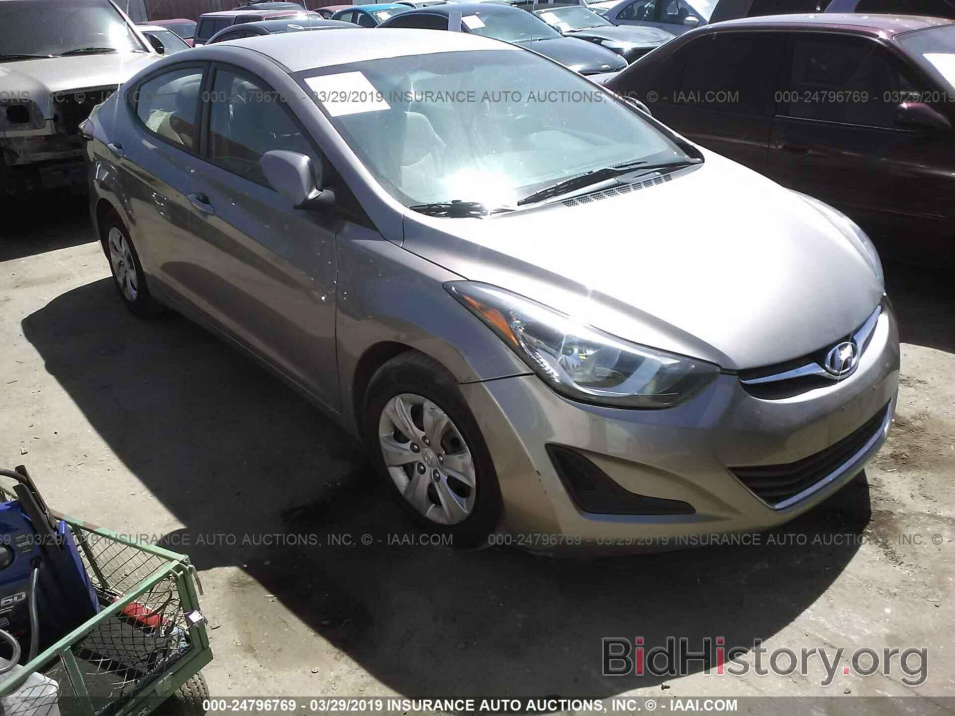 Photo 5NPDH4AE6GH702655 - HYUNDAI ELANTRA 2016