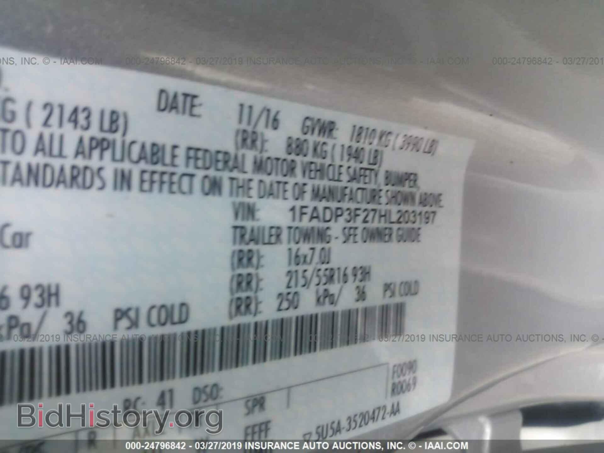 2017 FORD FOCUS - VIN: 1FADP3F27HL203197 - Photo 9