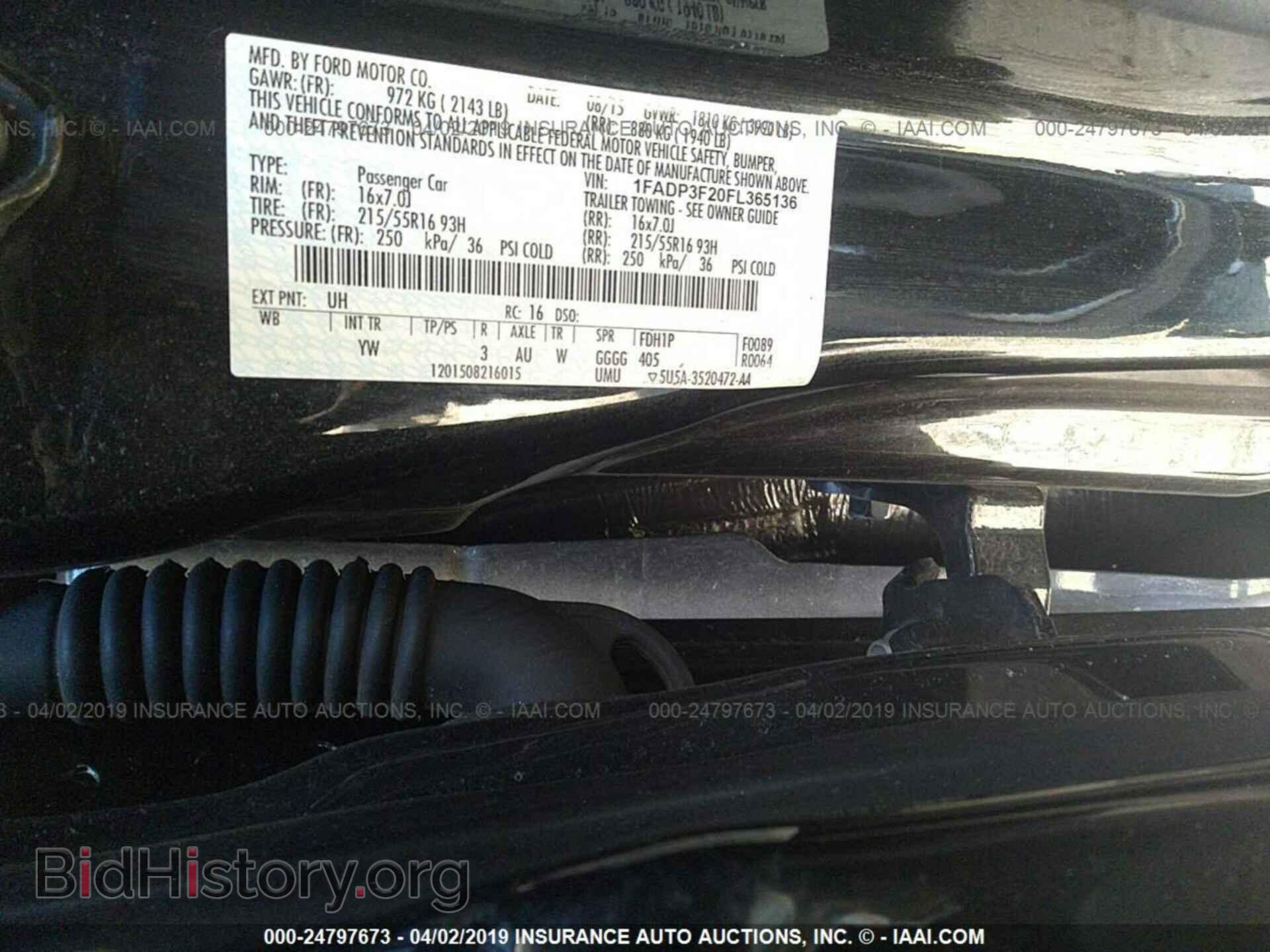 2015 FORD FOCUS - VIN: 1FADP3F20FL365136 - Фото 9