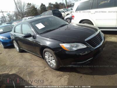 2012 Chrysler 200 LX, black — VIN 1C3CCBAB8CN186849, IAAI
