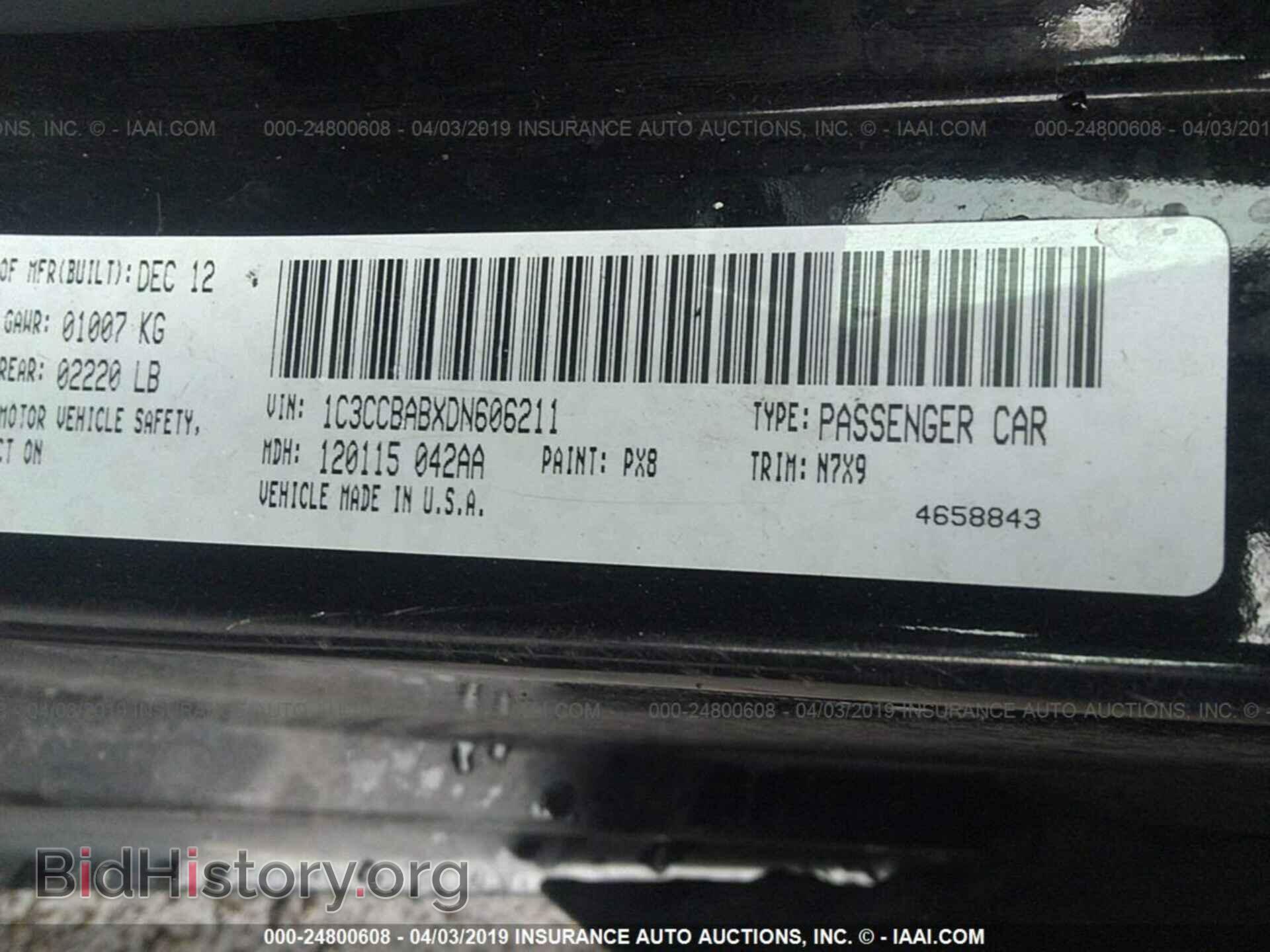 2013 CHRYSLER 200 - VIN: 1C3CCBABXDN606211 - Photo 9