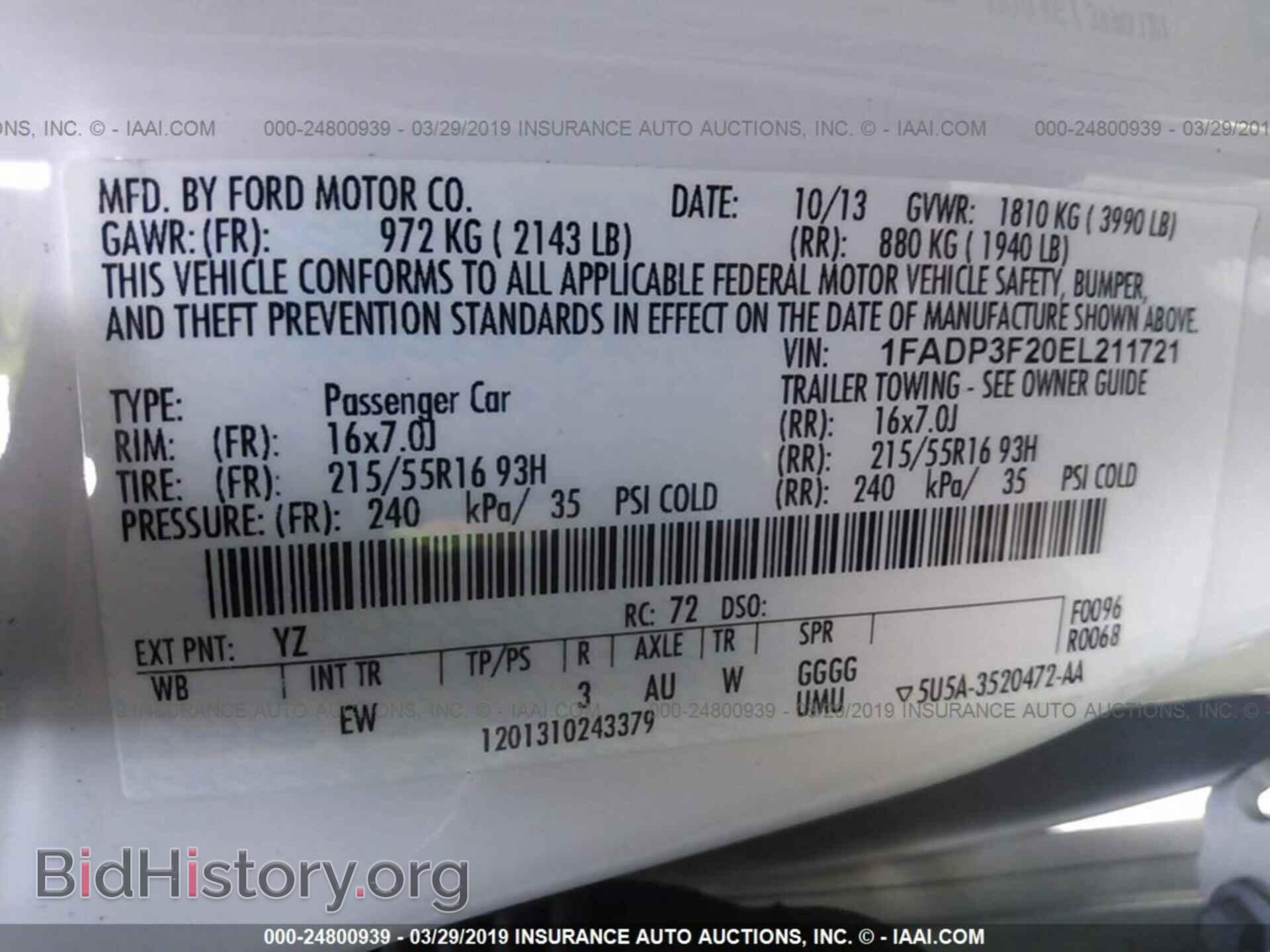 2014 FORD FOCUS - VIN: 1FADP3F20EL211721 - Photo 9