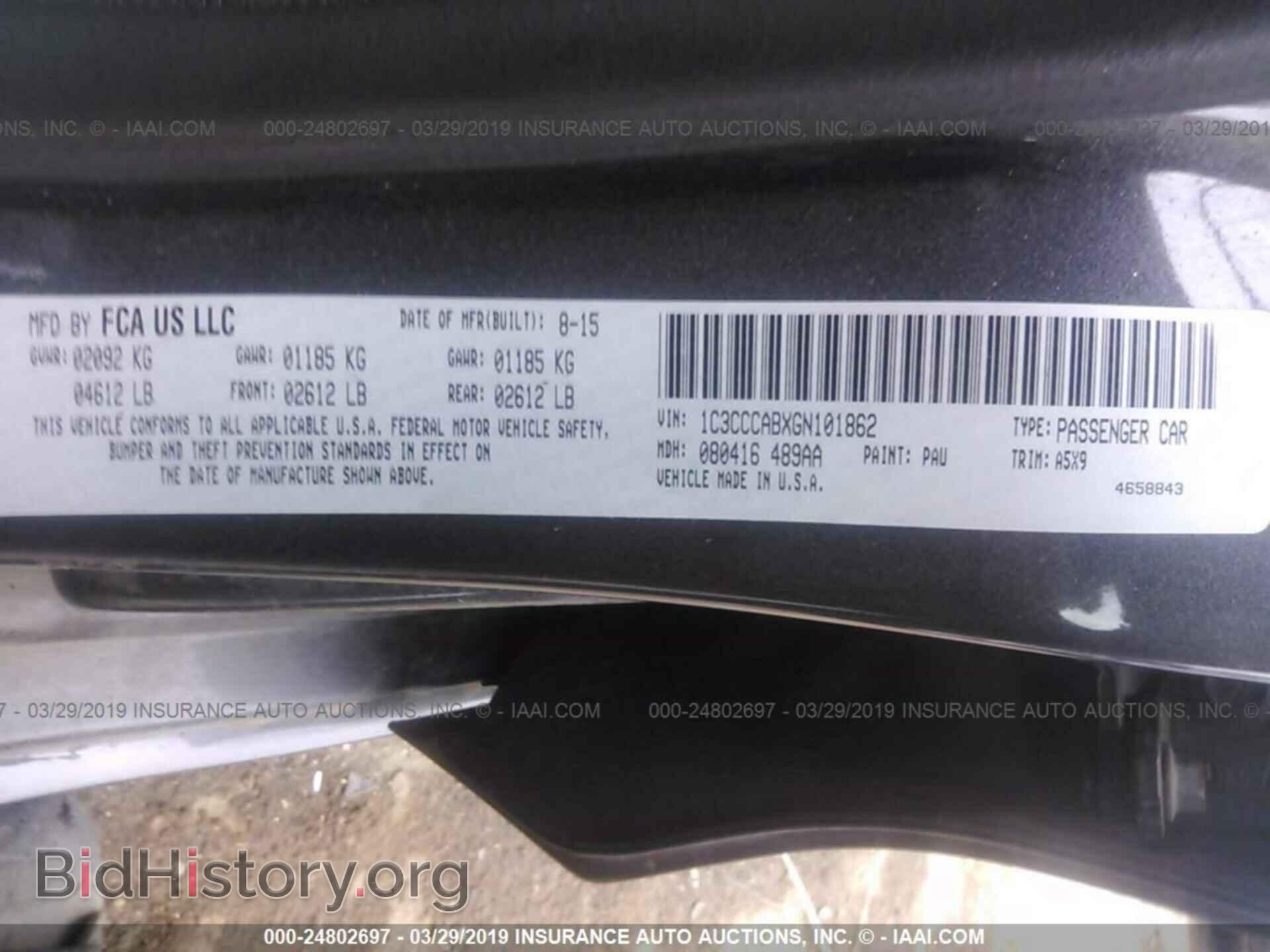 2016 CHRYSLER 200 - VIN: 1C3CCCABXGN101862 - Photo 9