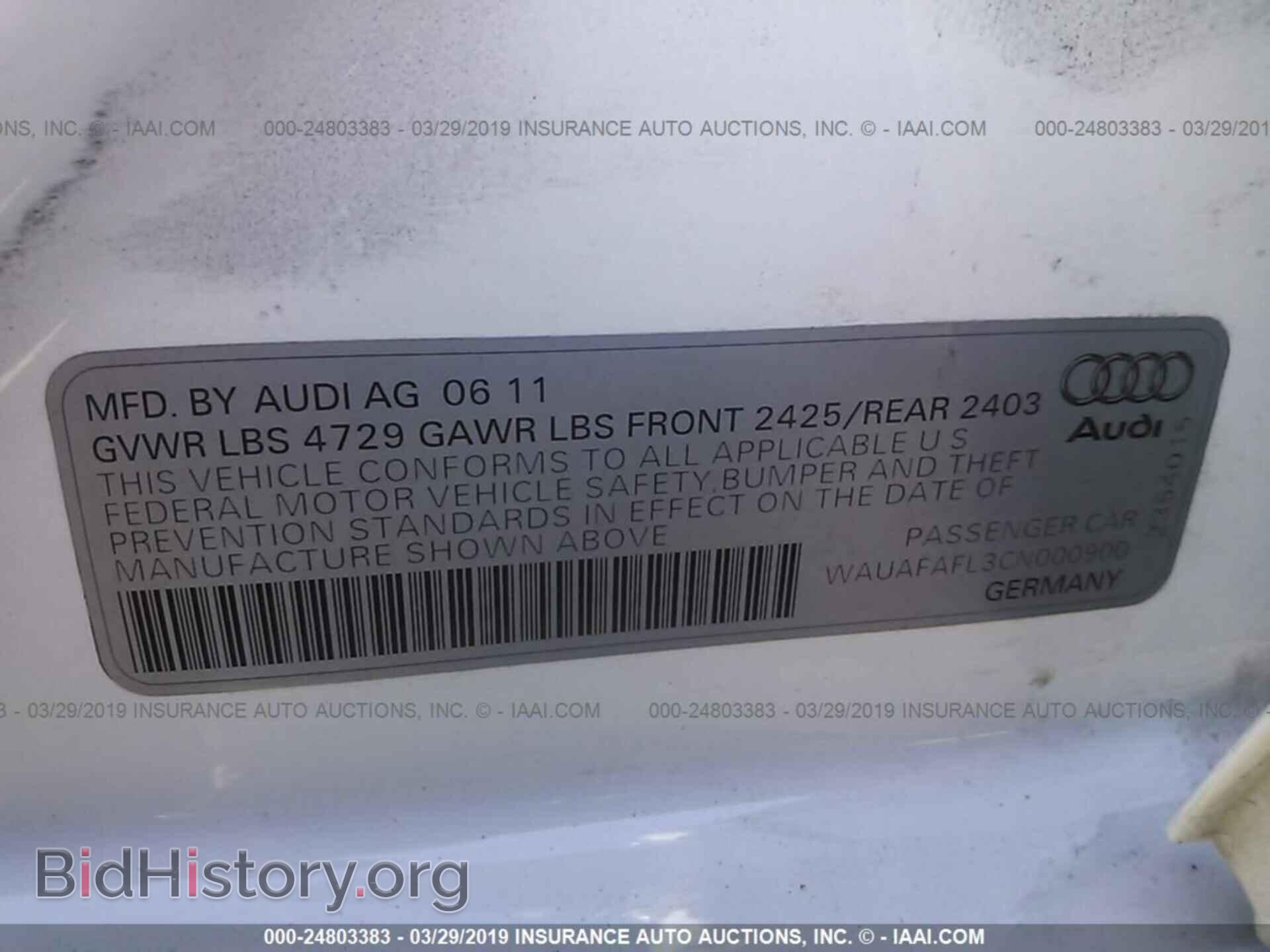 2012 AUDI A4 - VIN: WAUAFAFL3CN000900 - Photo 9