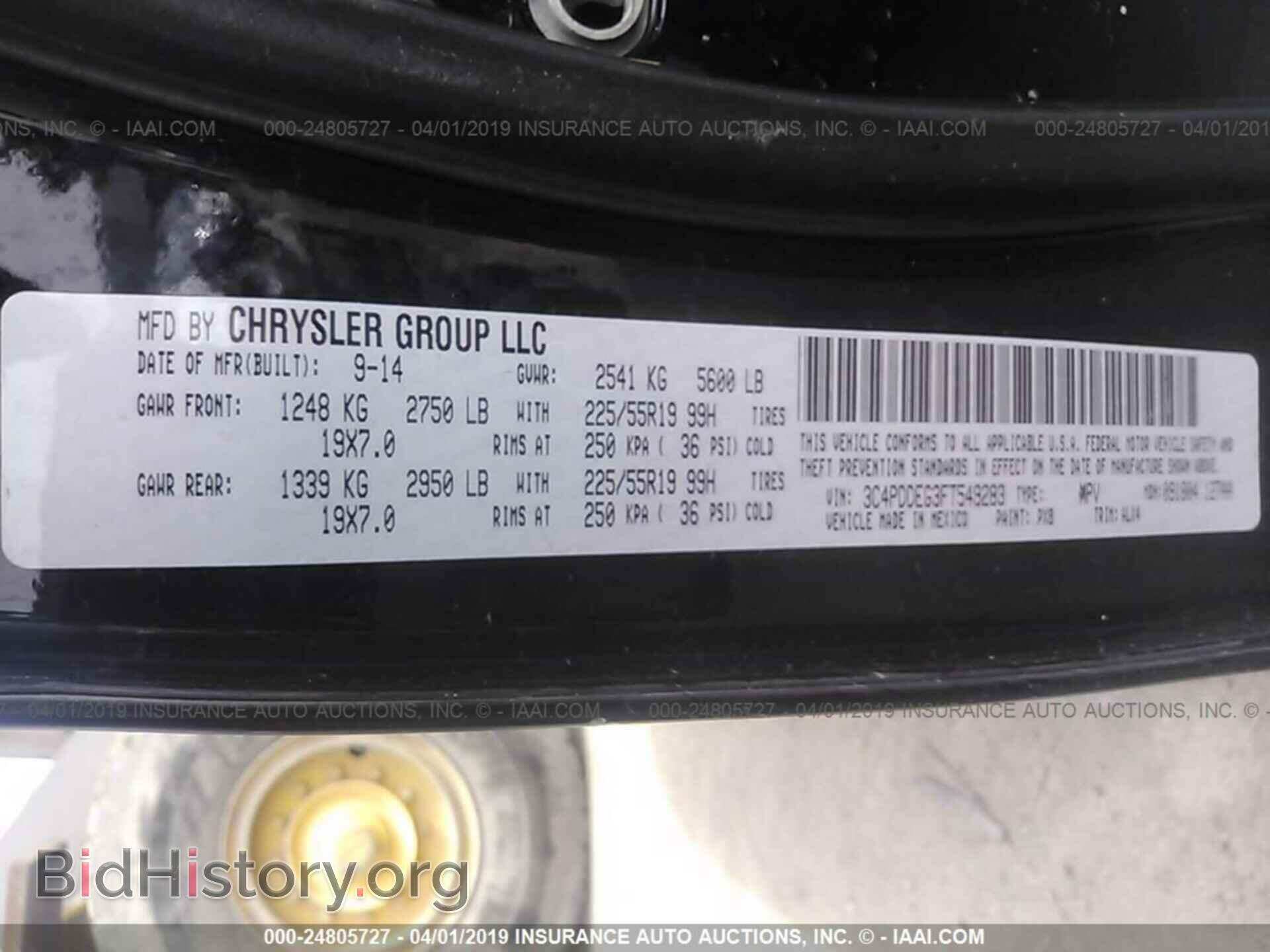 2015 DODGE JOURNEY - VIN: 3C4PDDEG3FT549283 - Фото 9