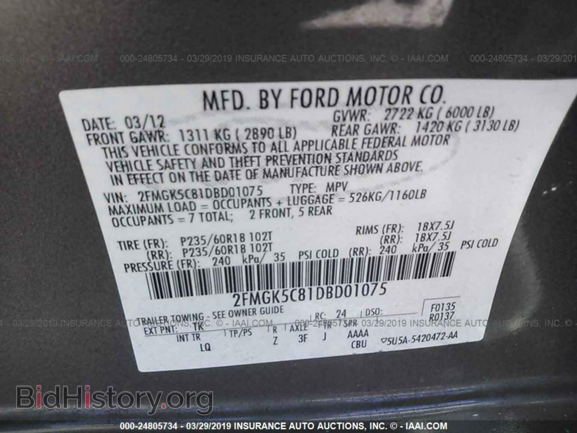 2013 FORD FLEX - VIN: 2FMGK5C81DBD01075 - Photo 9
