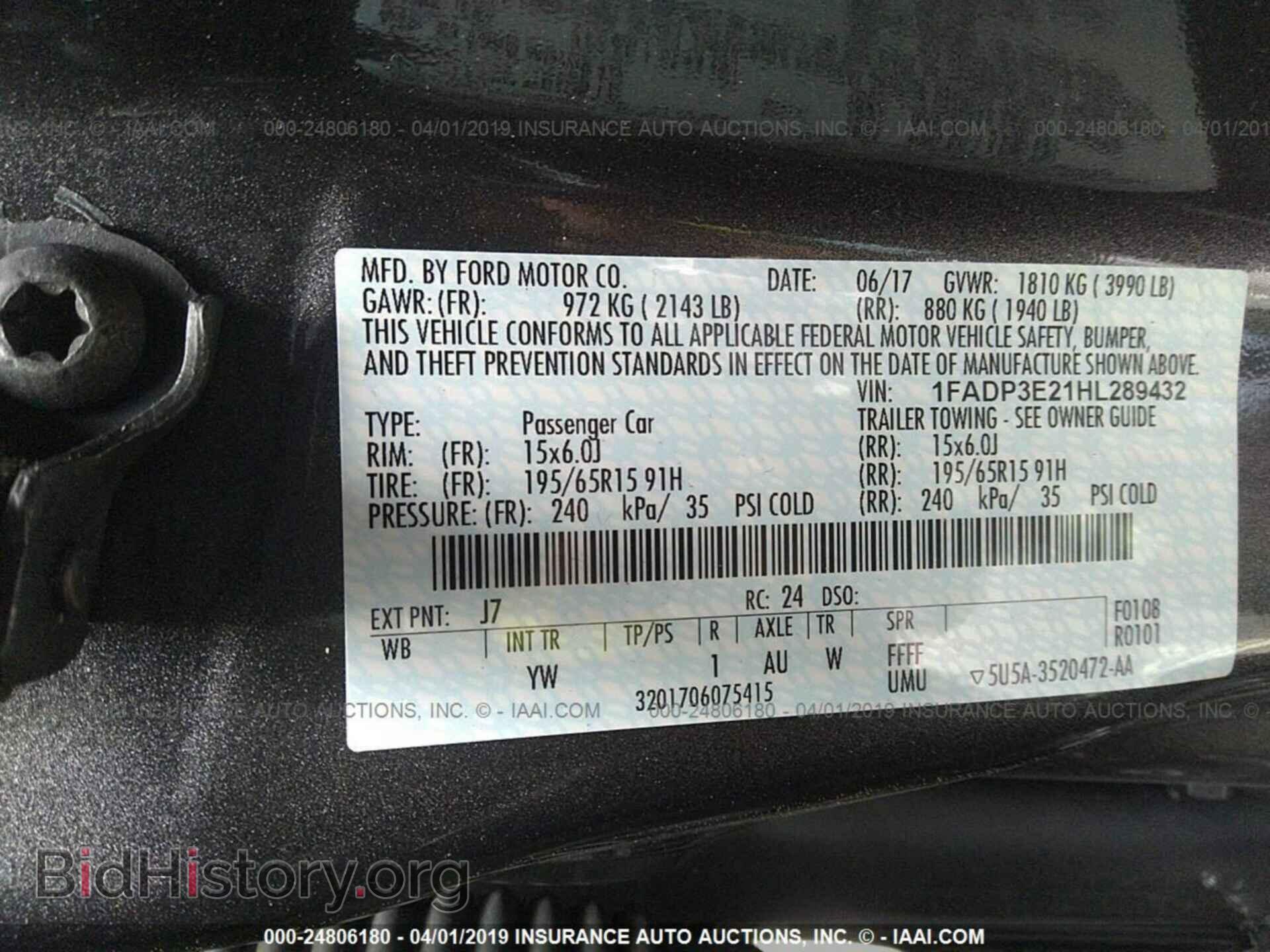 2017 FORD FOCUS - VIN: 1FADP3E21HL289432 - Photo 9