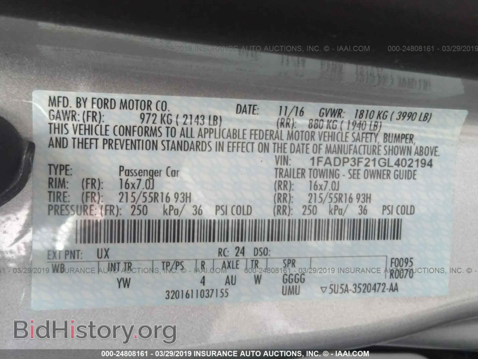 2016 FORD FOCUS - VIN: 1FADP3F21GL402194 - Photo 9