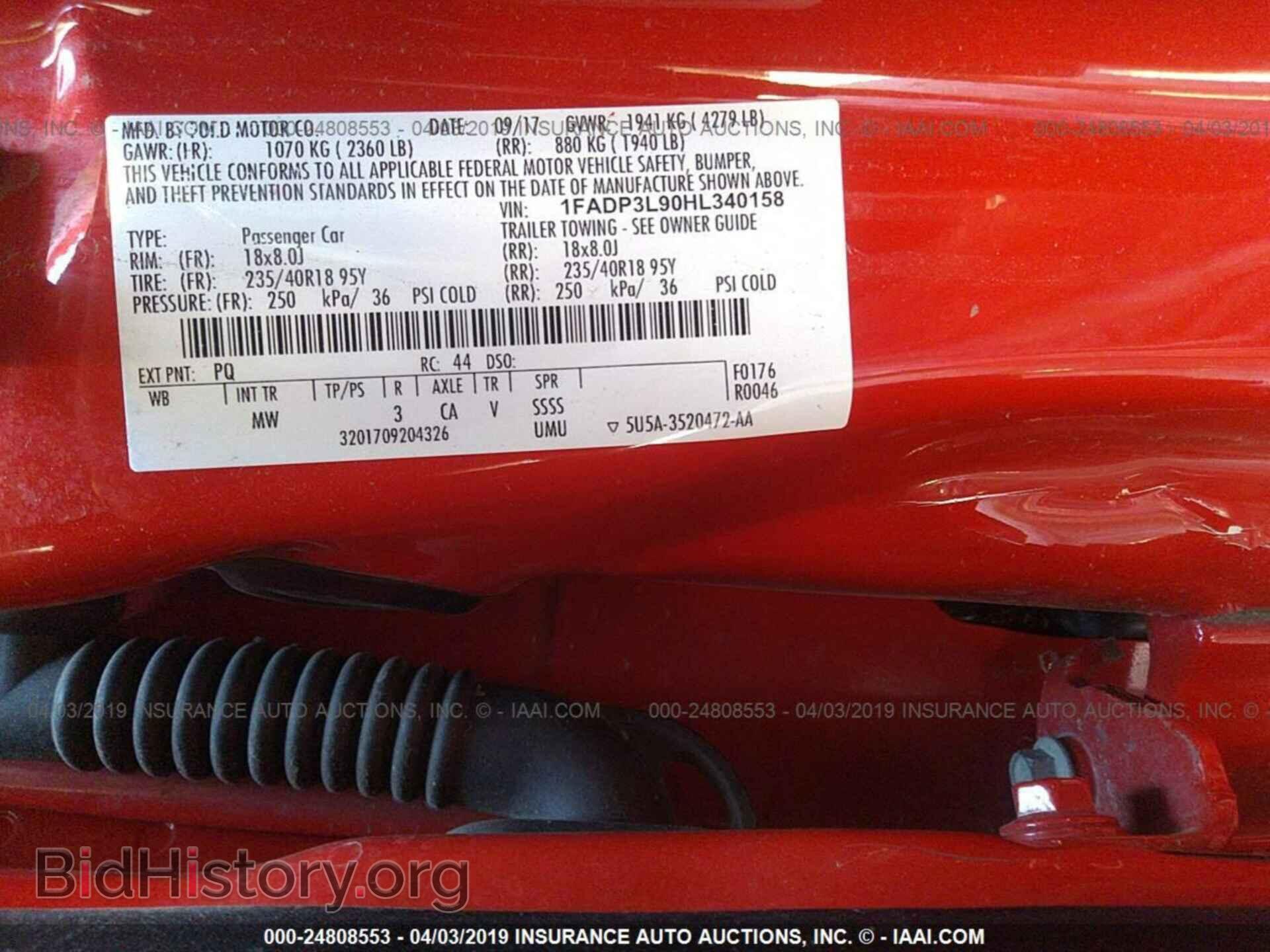 2017 FORD FOCUS - VIN: 1FADP3L90HL340158 - Photo 9