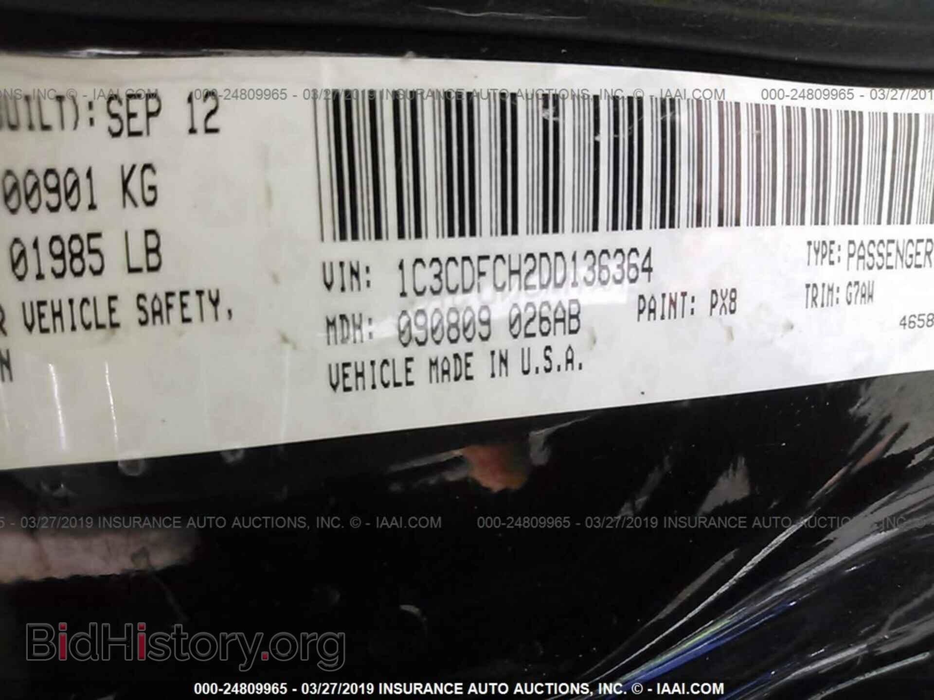2013 DODGE DART - VIN: 1C3CDFCH2DD136364 - Photo 9