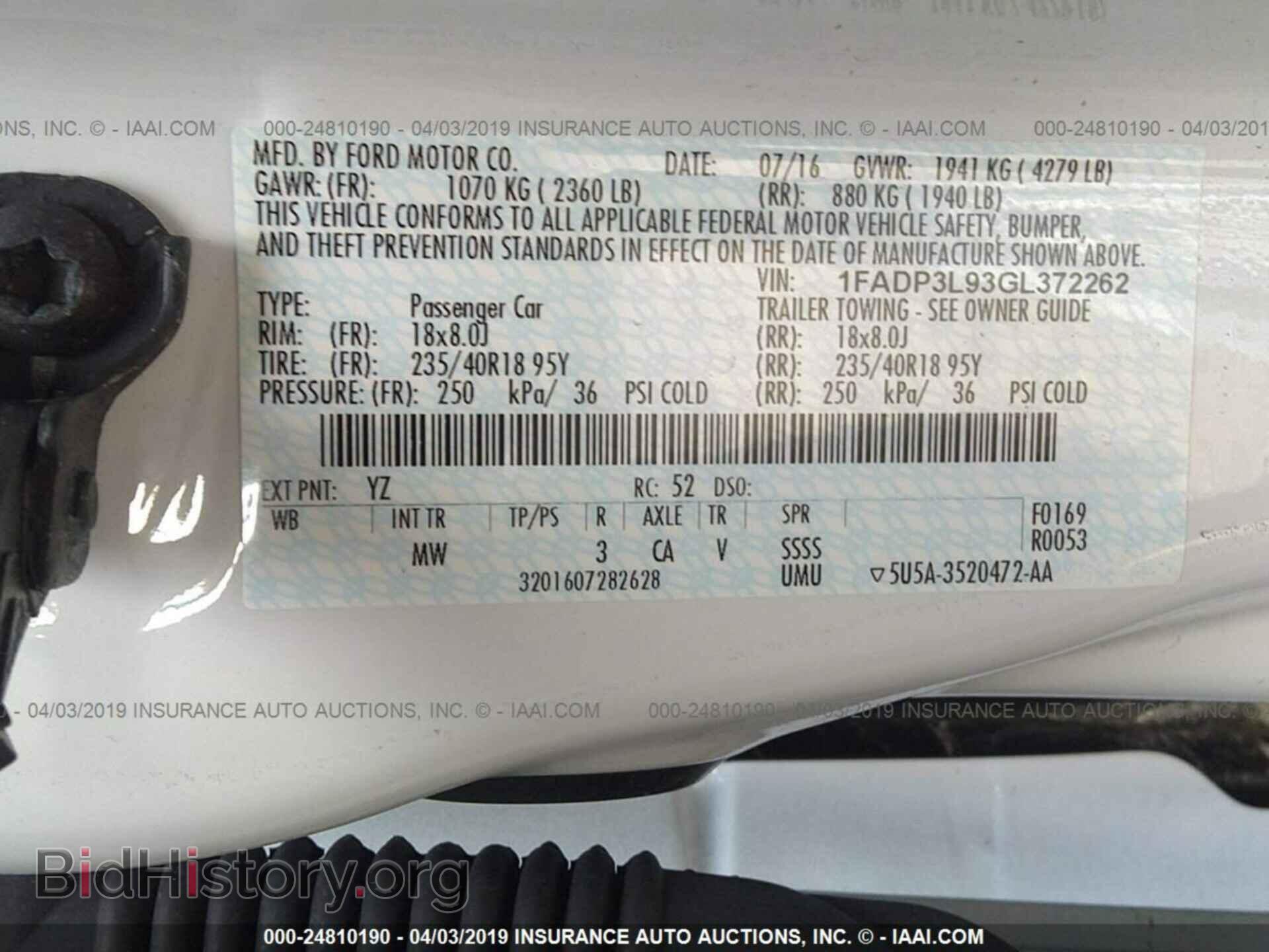 2016 FORD FOCUS - VIN: 1FADP3L93GL372262 - Фото 9