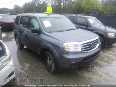 2014 Honda PILOT LX, серый — VIN 5FNYF3H26EB006001, IAAI