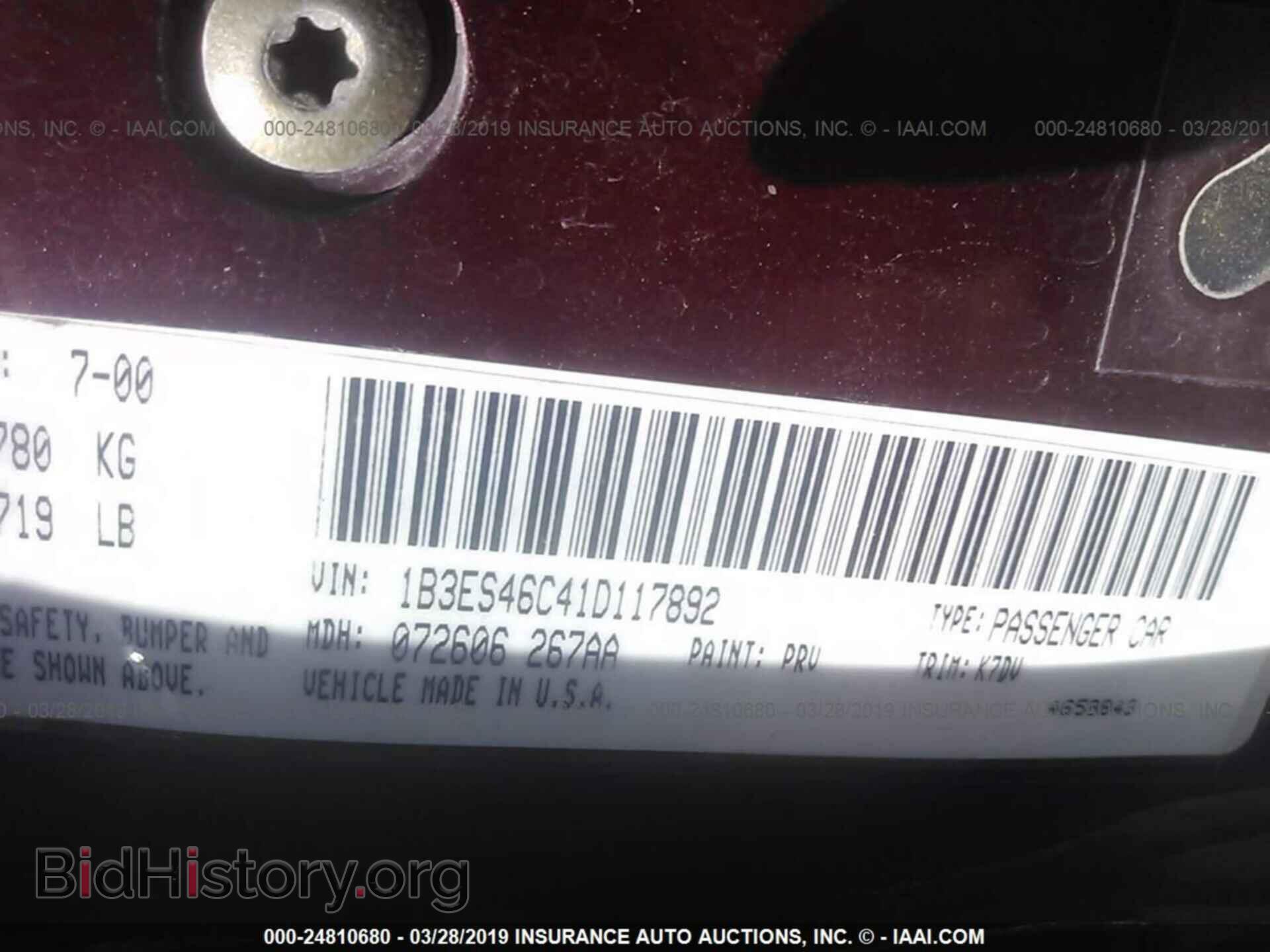 2001 DODGE NEON - VIN: 1B3ES46C41D117892 - Фото 9