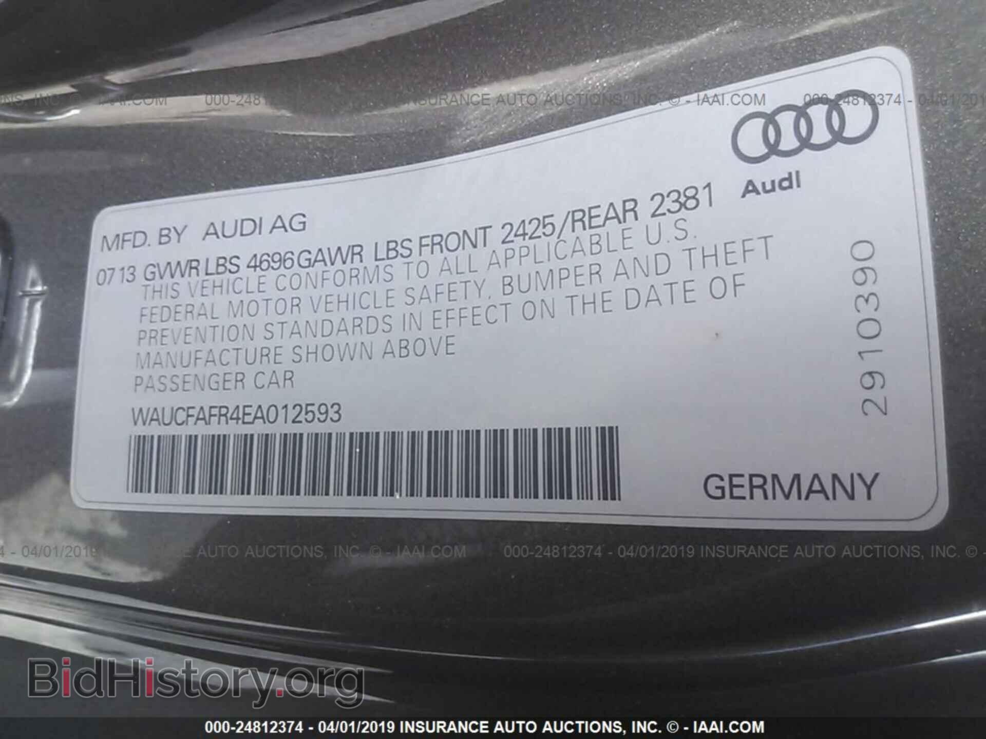 2014 AUDI A5 - VIN: WAUCFAFR4EA012593 - Photo 9