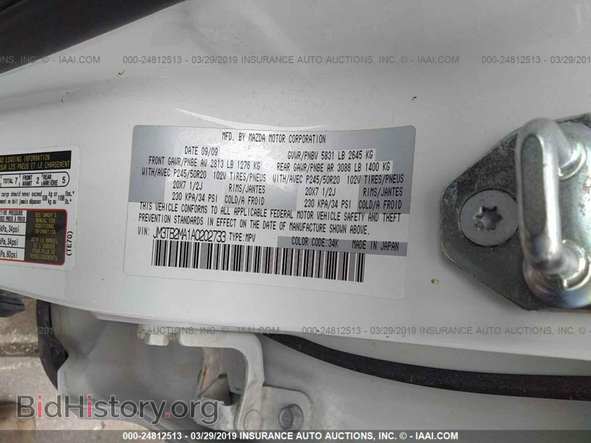 2010 MAZDA CX-9 - VIN: JM3TB2MA1A0202733 - Photo 9