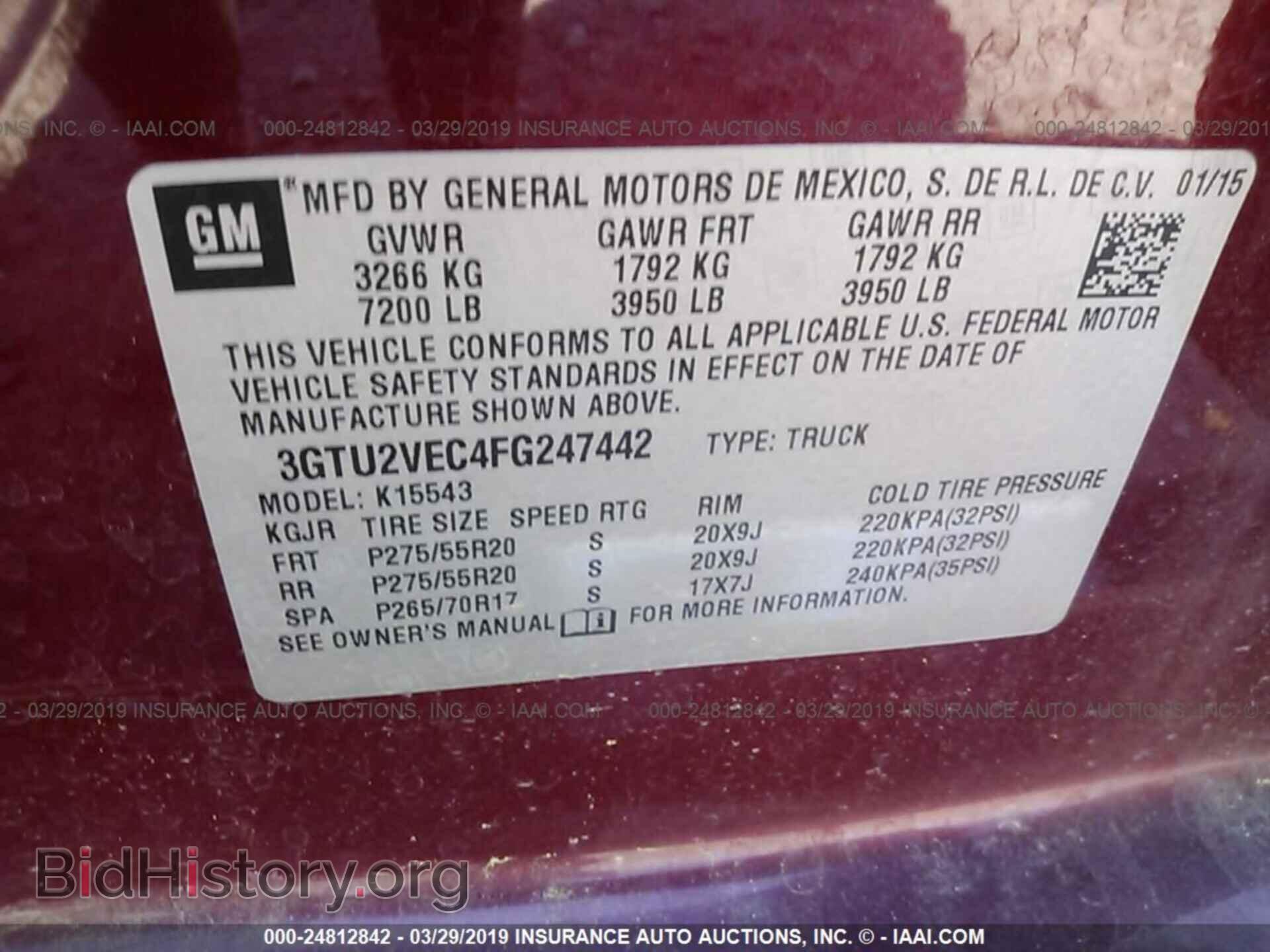 2015 GMC SIERRA - VIN: 3GTU2VEC4FG247442 - Photo 9
