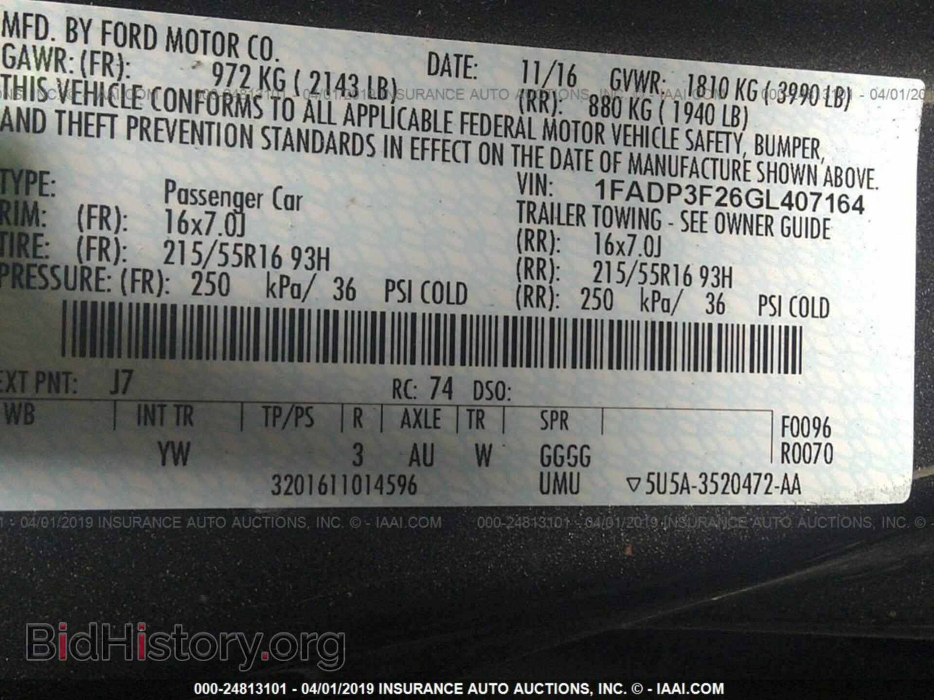 2016 FORD FOCUS - VIN: 1FADP3F26GL407164 - Photo 9