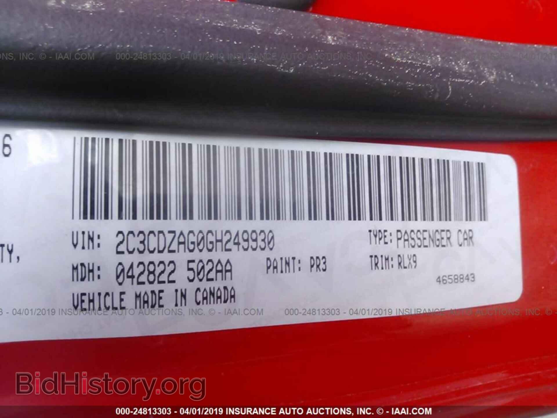 2016 DODGE CHALLENGER - VIN: 2C3CDZAG0GH249930 - Photo 9