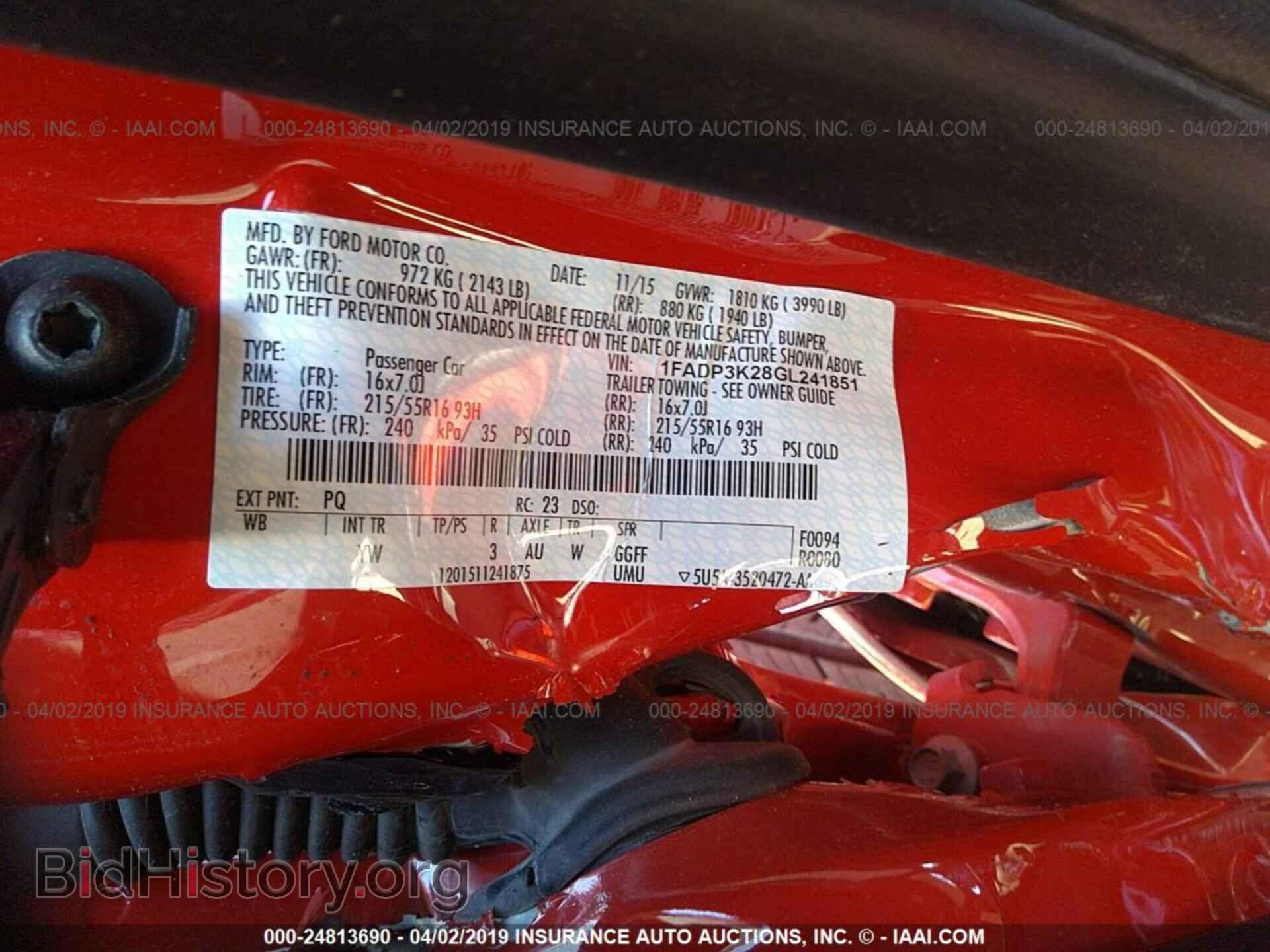 2016 FORD FOCUS - VIN: 1FADP3K28GL241851 - Фото 9