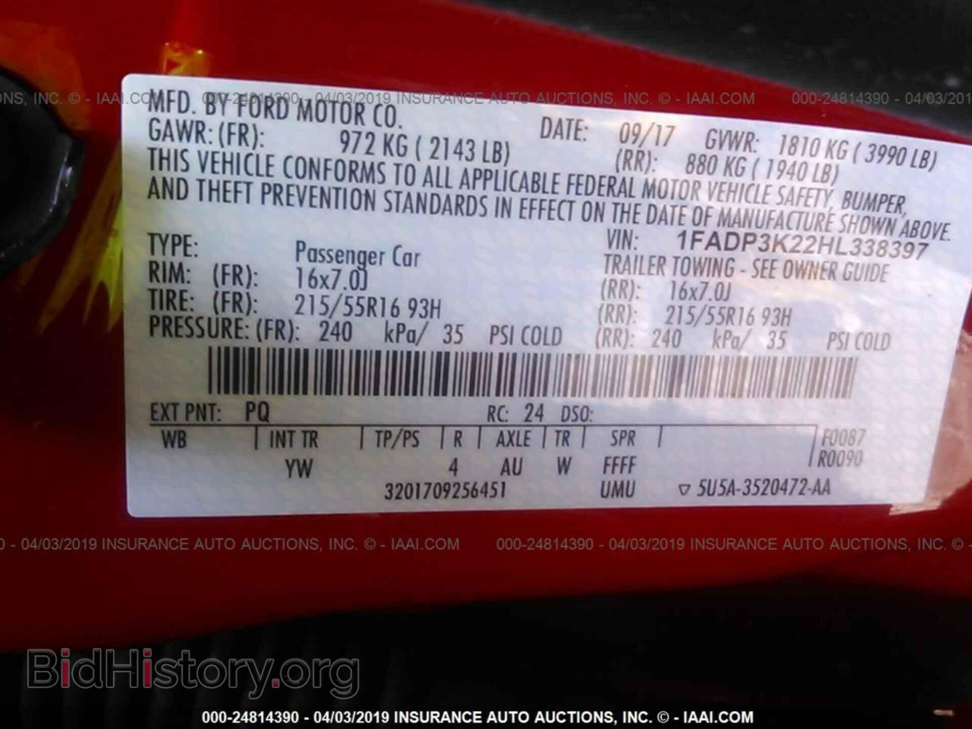 2017 FORD FOCUS - VIN: 1FADP3K22HL338397 - Photo 9