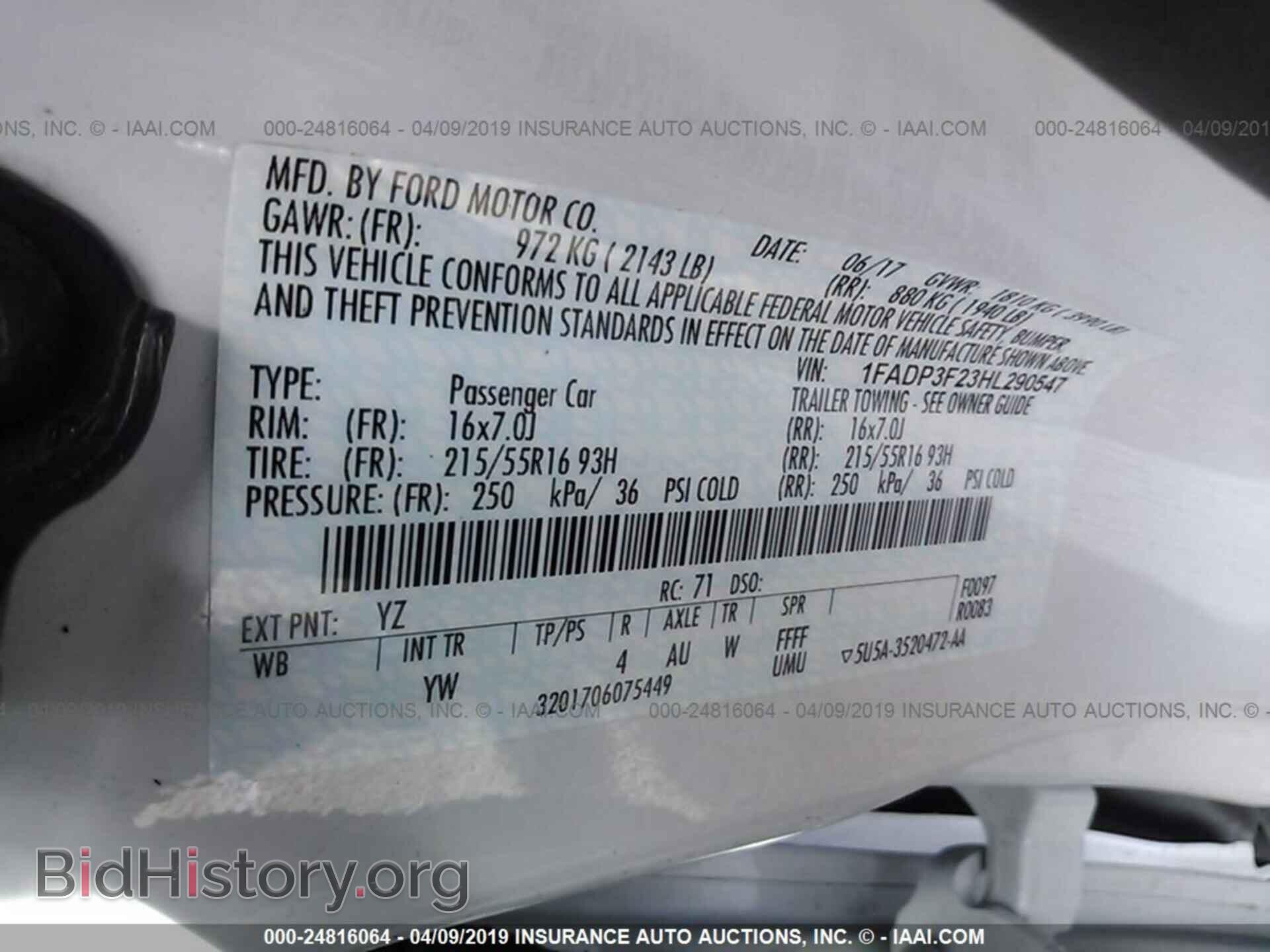 2017 FORD FOCUS - VIN: 1FADP3F23HL290547 - Photo 9