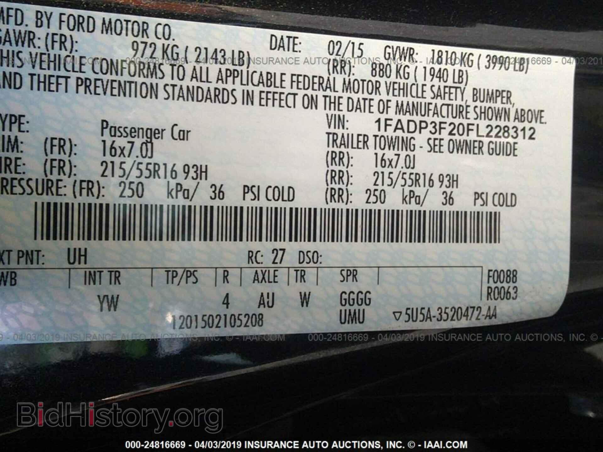 2015 FORD FOCUS - VIN: 1FADP3F20FL228312 - Photo 9