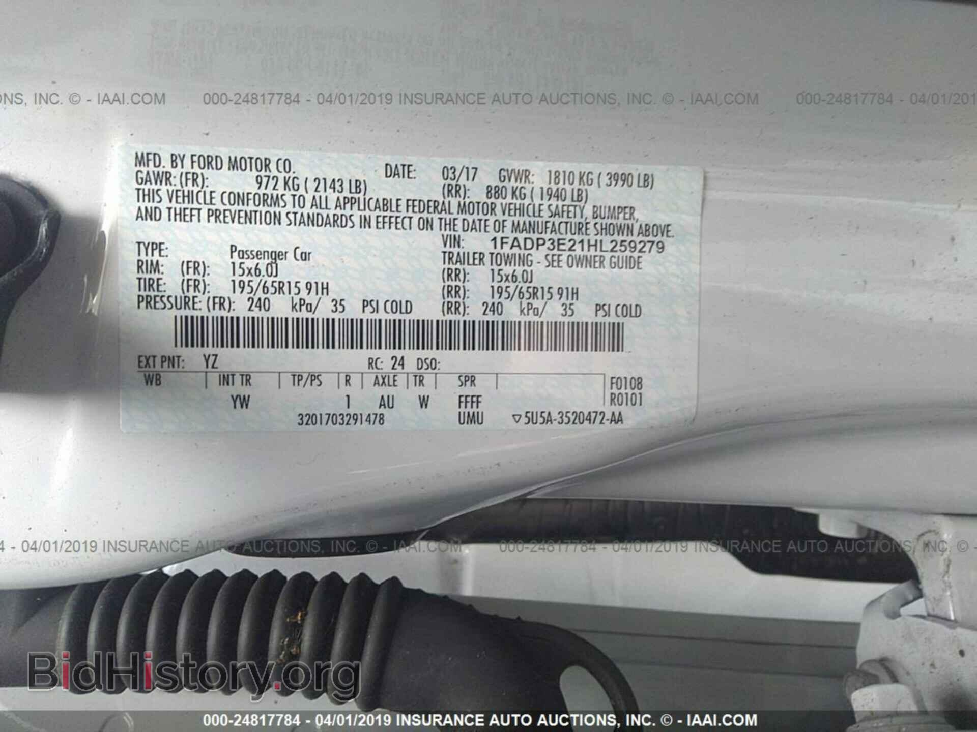 2017 FORD FOCUS - VIN: 1FADP3E21HL259279 - Photo 9