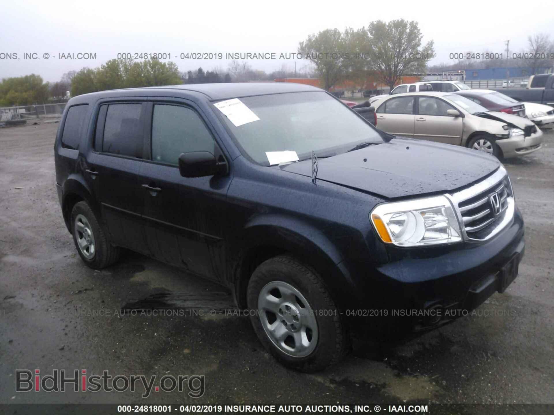 Фотография 5FNYF3H29CB002568 - HONDA PILOT 2012