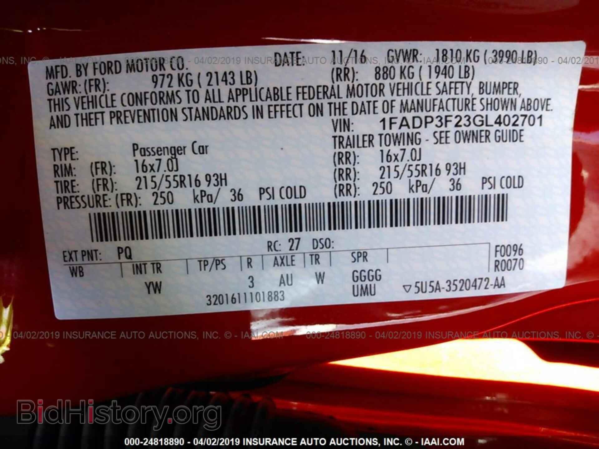 2016 FORD FOCUS - VIN: 1FADP3F23GL402701 - Photo 9