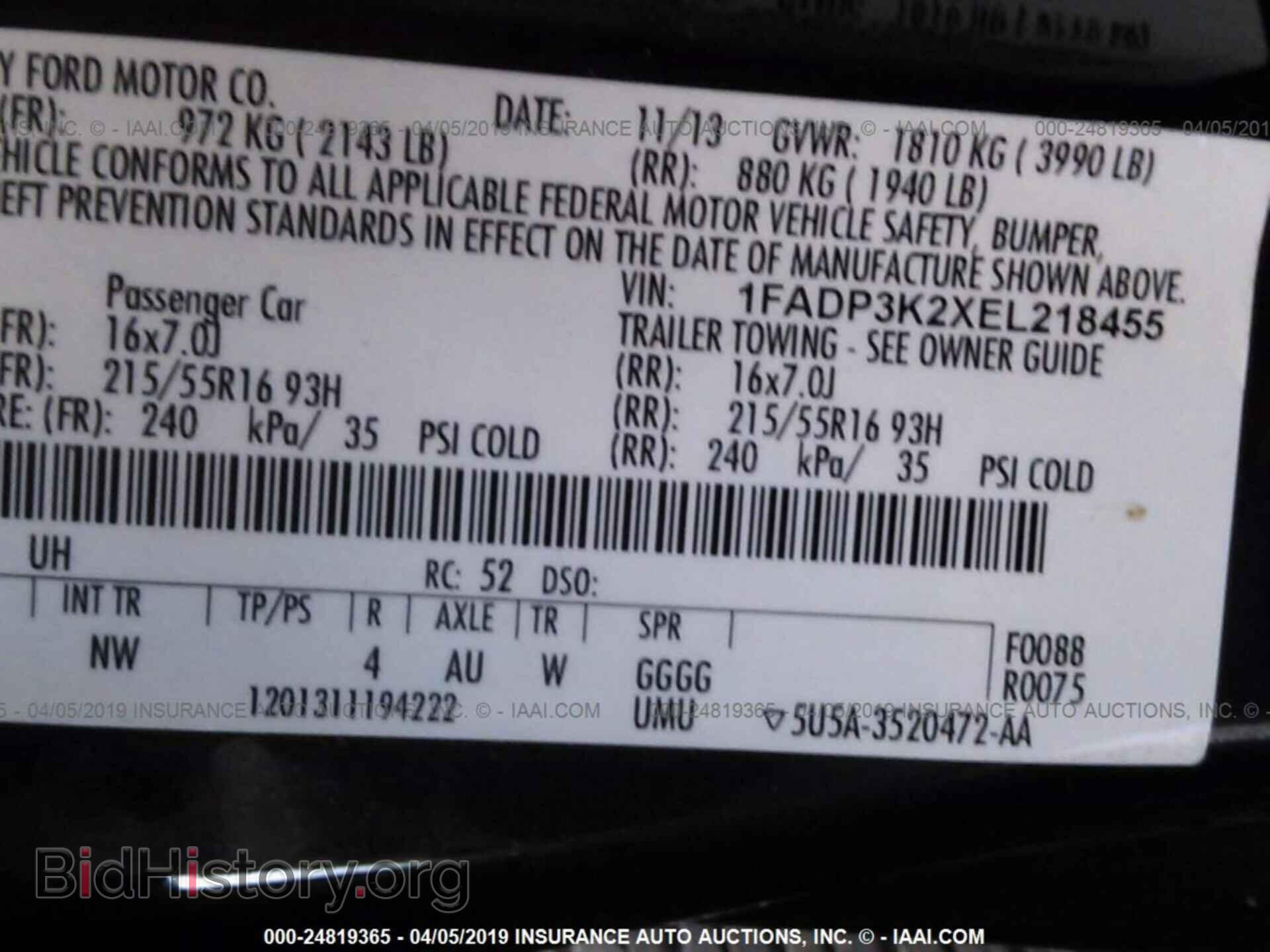 2014 FORD FOCUS - VIN: 1FADP3K2XEL218455 - Photo 9