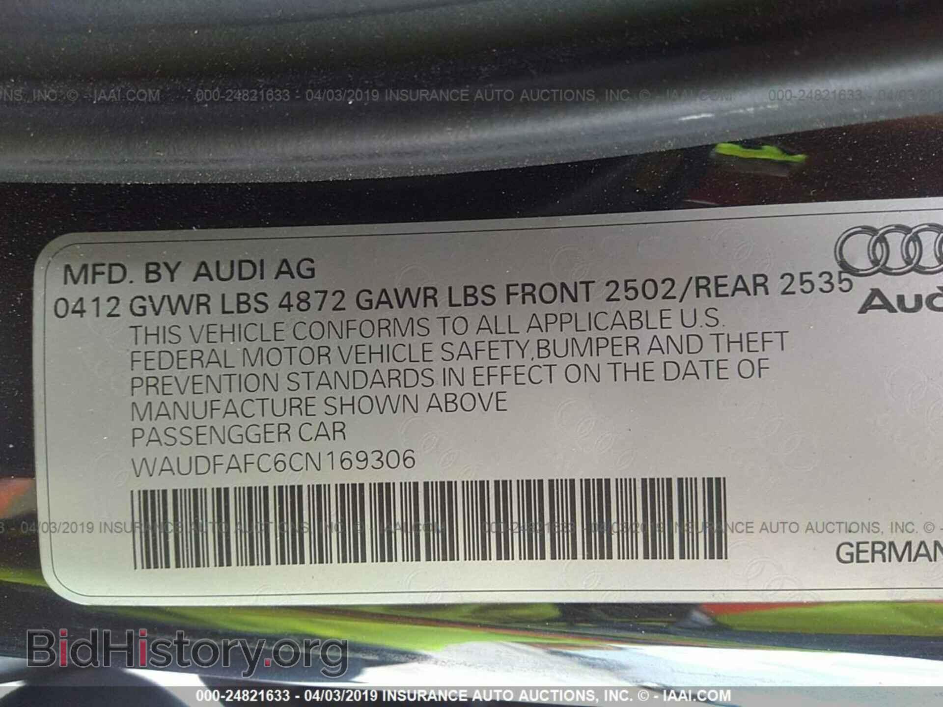 2012 AUDI A6 - VIN: WAUDFAFC6CN169306 - Photo 9