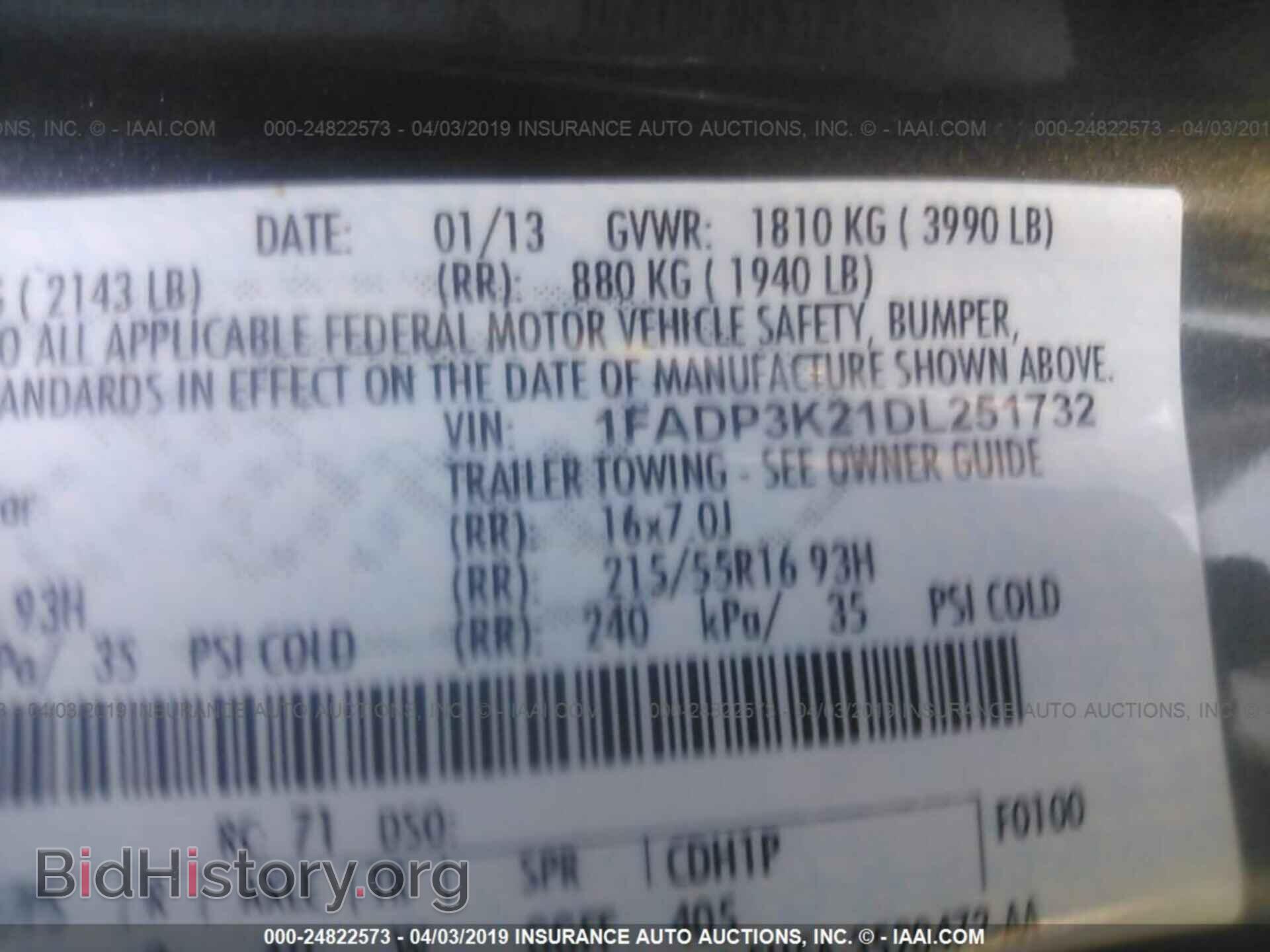 2013 FORD FOCUS - VIN: 1FADP3K21DL251732 - Photo 9