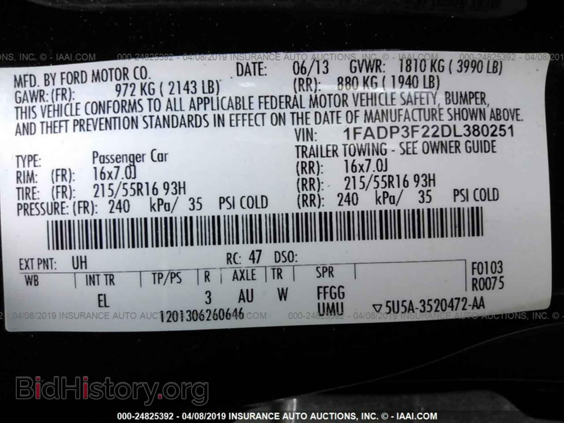 2013 FORD FOCUS - VIN: 1FADP3F22DL380251 - Photo 9