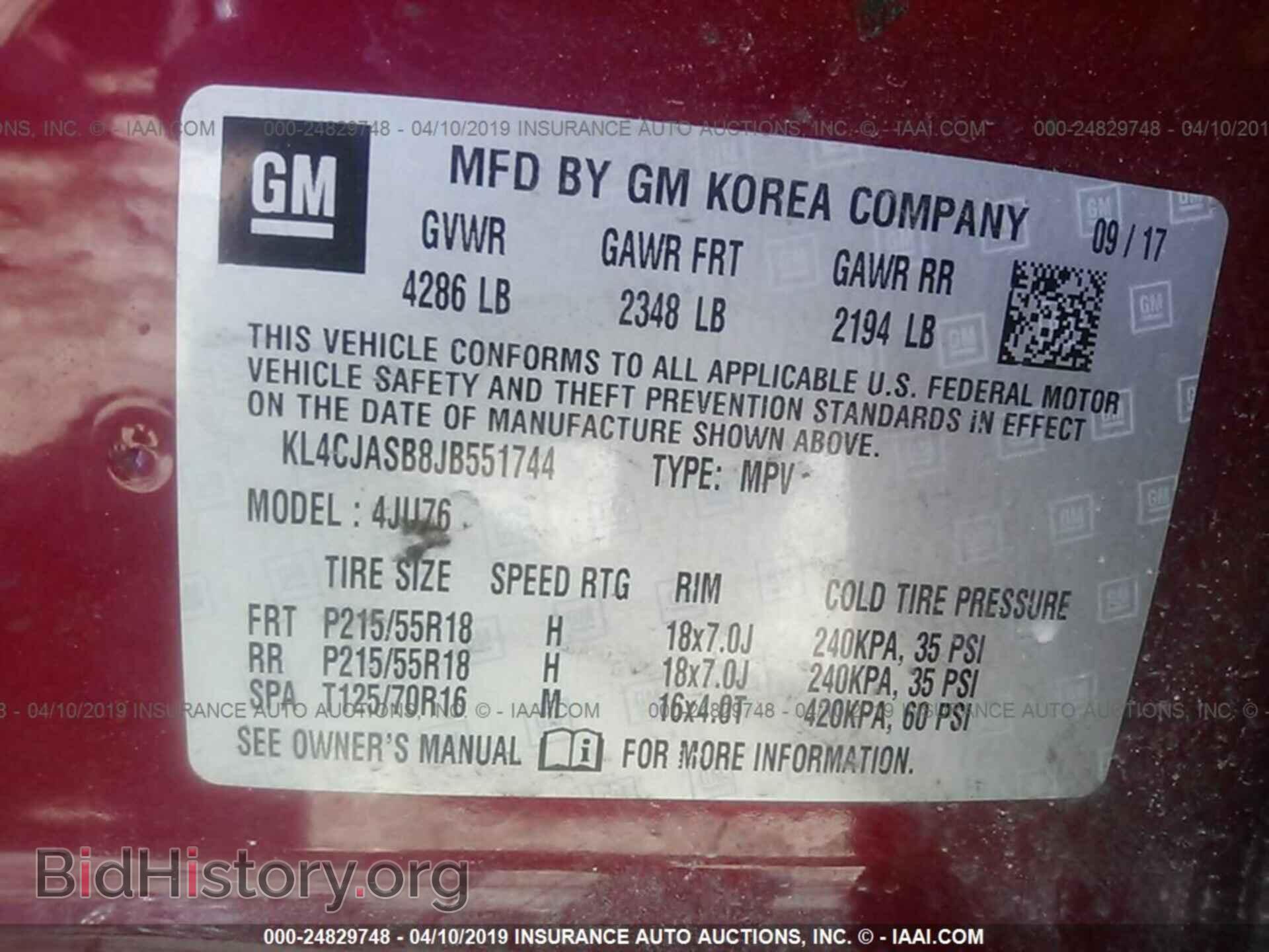 2018 BUICK ENCORE - VIN: KL4CJASB8JB551744 - Photo 9