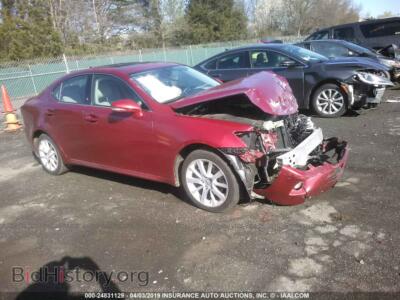 2012 Lexus IS 250, красный — VIN JTHCF5C20C5054104, IAAI